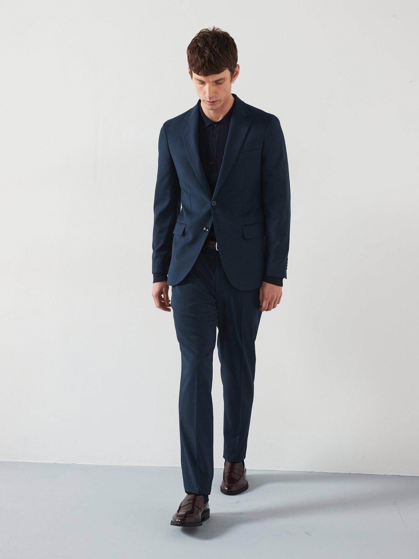 Image 3 of 6 of Mango Milan Formal Regular Fit Suit Trousers - Navy
