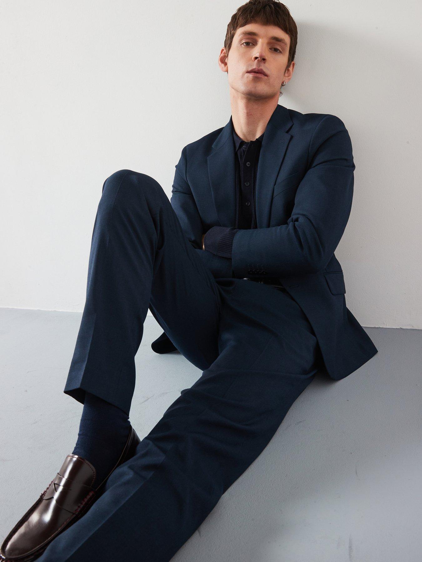 Image 4 of 6 of Mango Milan Formal Regular Fit Suit Trousers - Navy