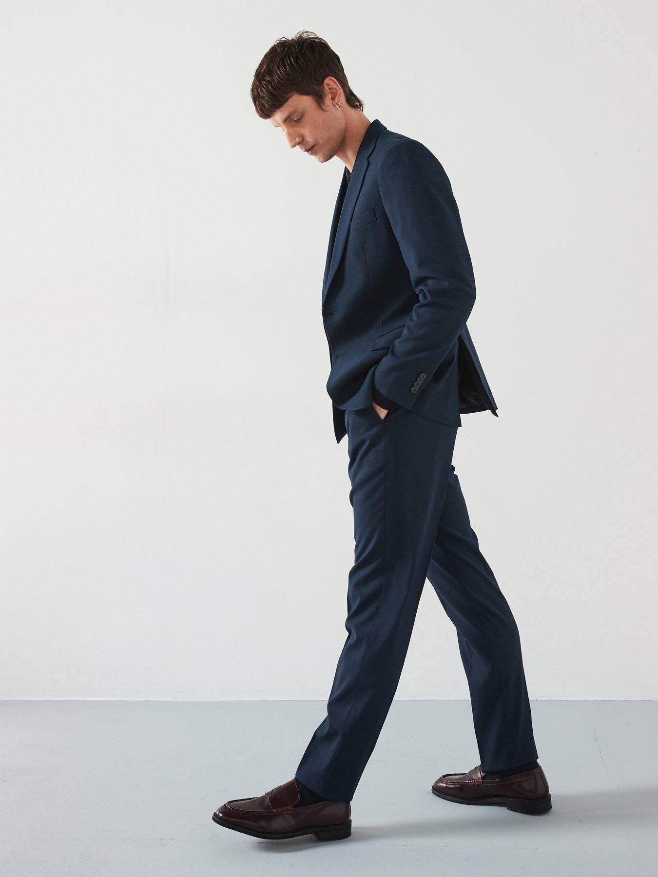 Image 5 of 6 of Mango Milan Formal Regular Fit Suit Trousers - Navy