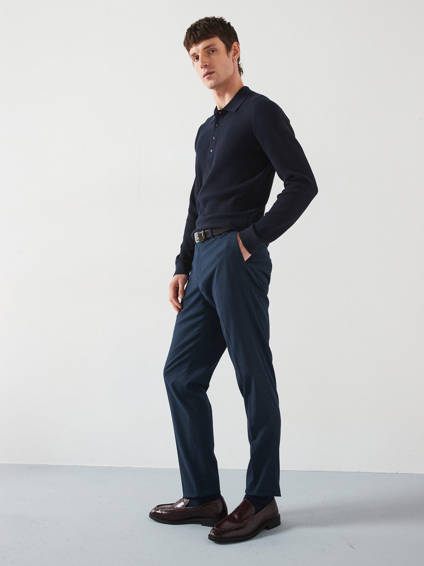 Image 6 of 6 of Mango Milan Formal Regular Fit Suit Trousers - Navy