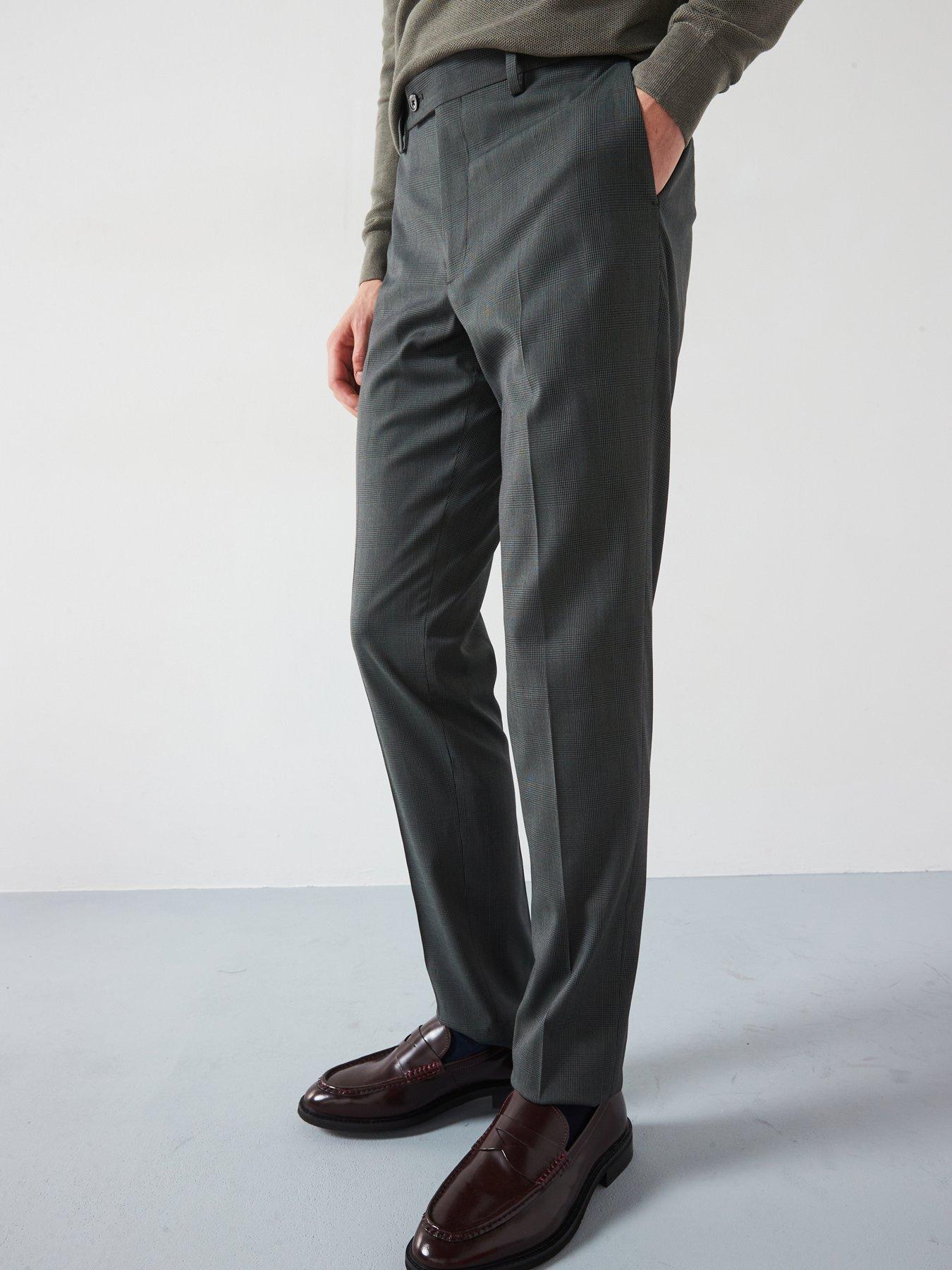undefined Milan Formal Regular Fit Suit Trousers - Green