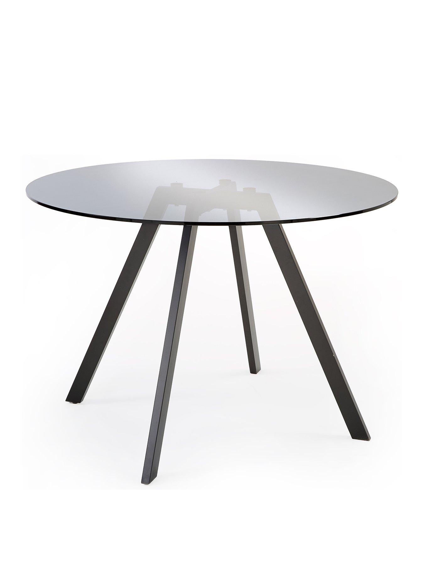 Image 3 of 7 of The Very Collection Marlow 110cm Round Dining Table &amp; 4 Marlow Moss Green Chairs