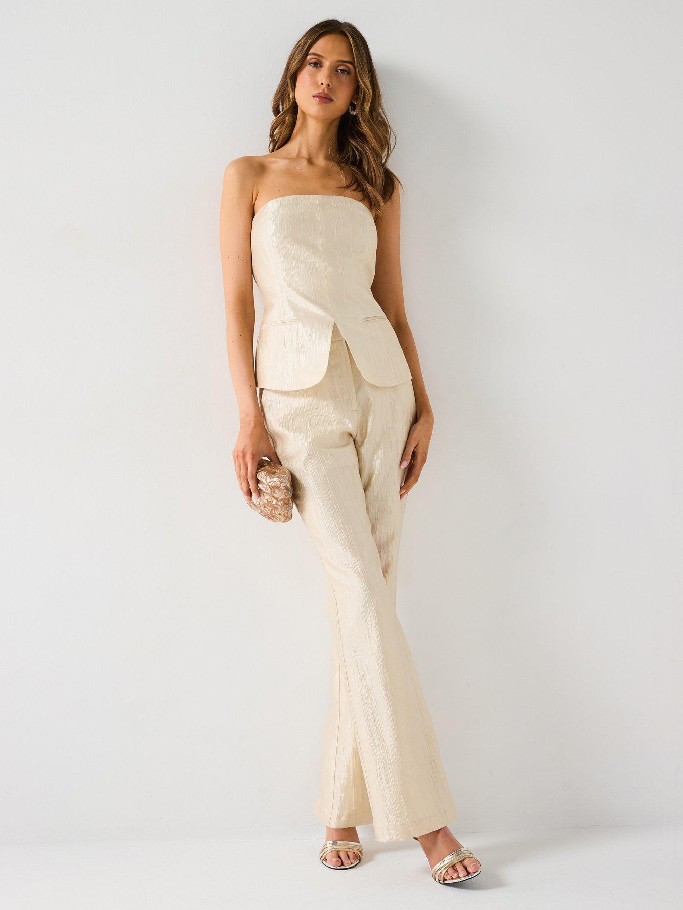 undefined Bandeau Metallic Waistcoat