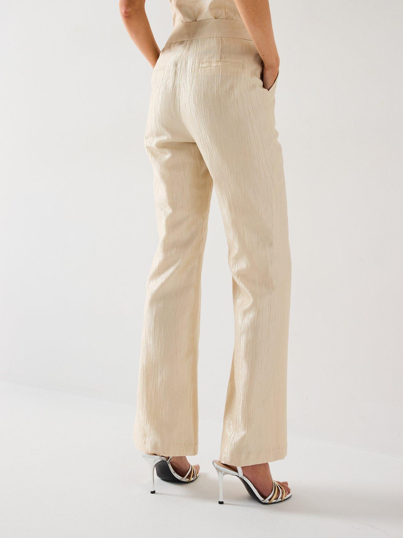 Image 2 of 6 of V by Very Metallic Kick Flare Trouser - Metallic