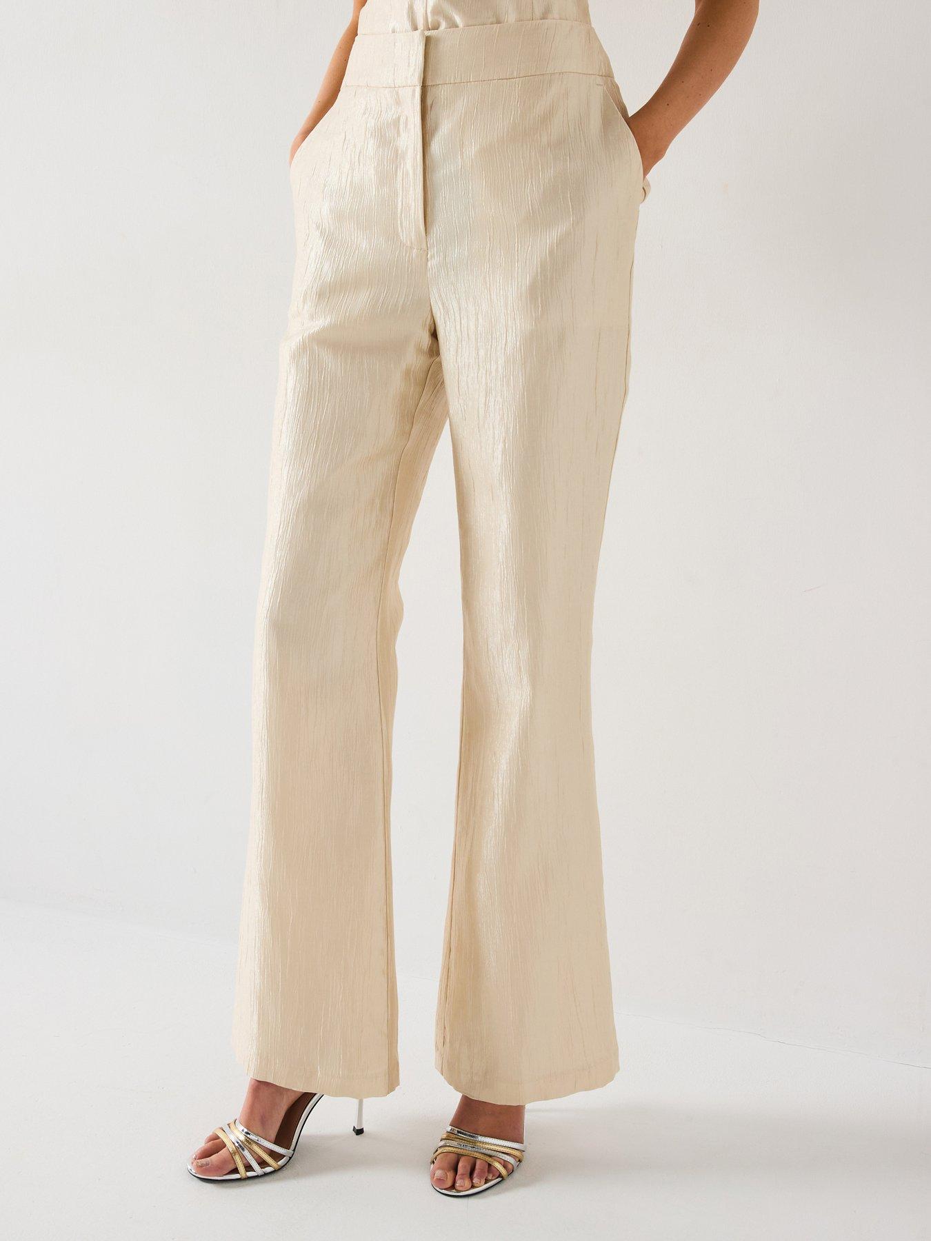 Image 3 of 6 of V by Very Metallic Kick Flare Trouser - Metallic