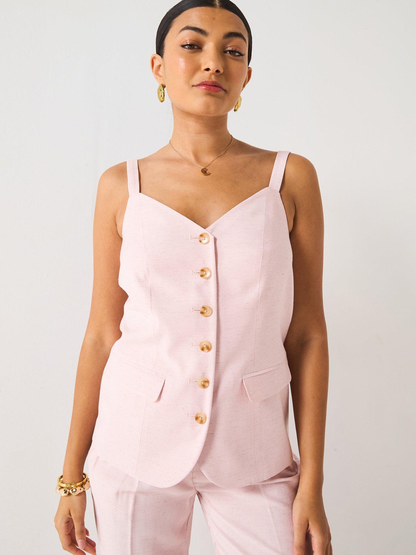undefined Scoop Waistcoat - Pink