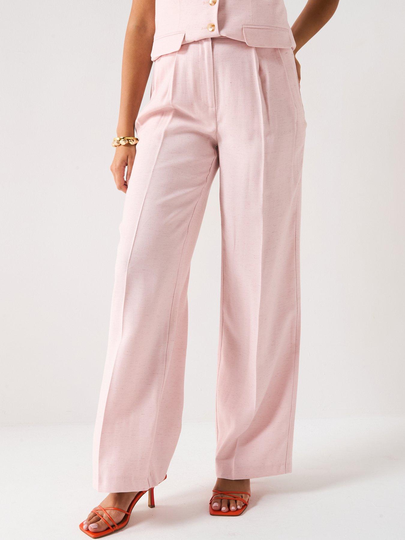 undefined Pink Wide Leg Trouser