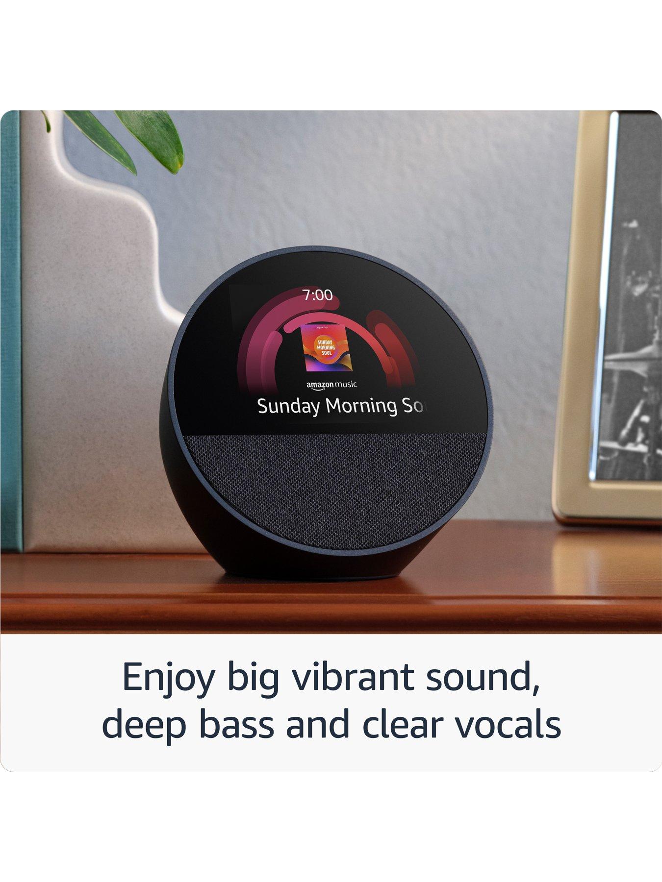 Image 4 of 7 of Amazon Echo Spot Alarm Clock with Alexa - 2 Pack, White