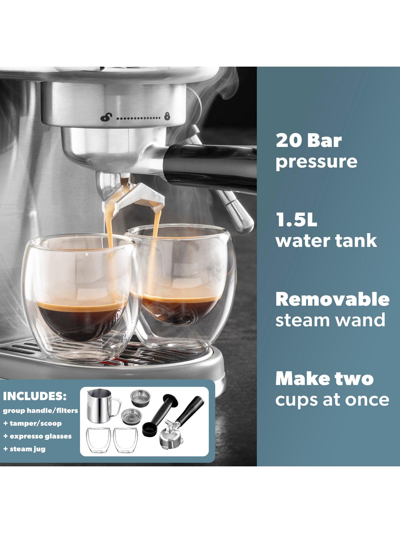 Image 2 of 7 of Daewoo 20-Bar&nbsp;Digital&nbsp;Compact Espresso Coffee Maker