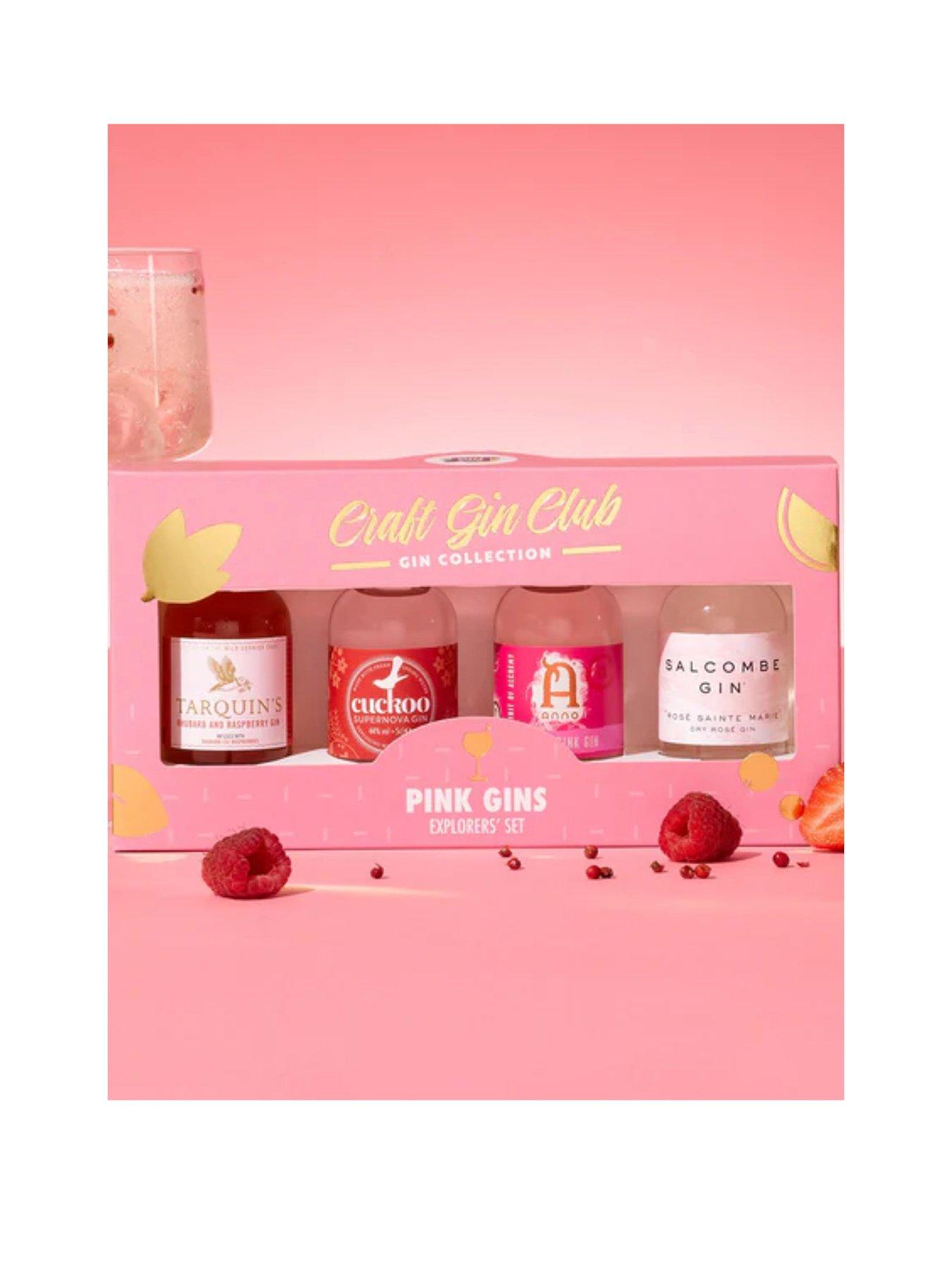 Product photograph of Craft Gin Club Pink Gins Explorers Set from very.co.uk