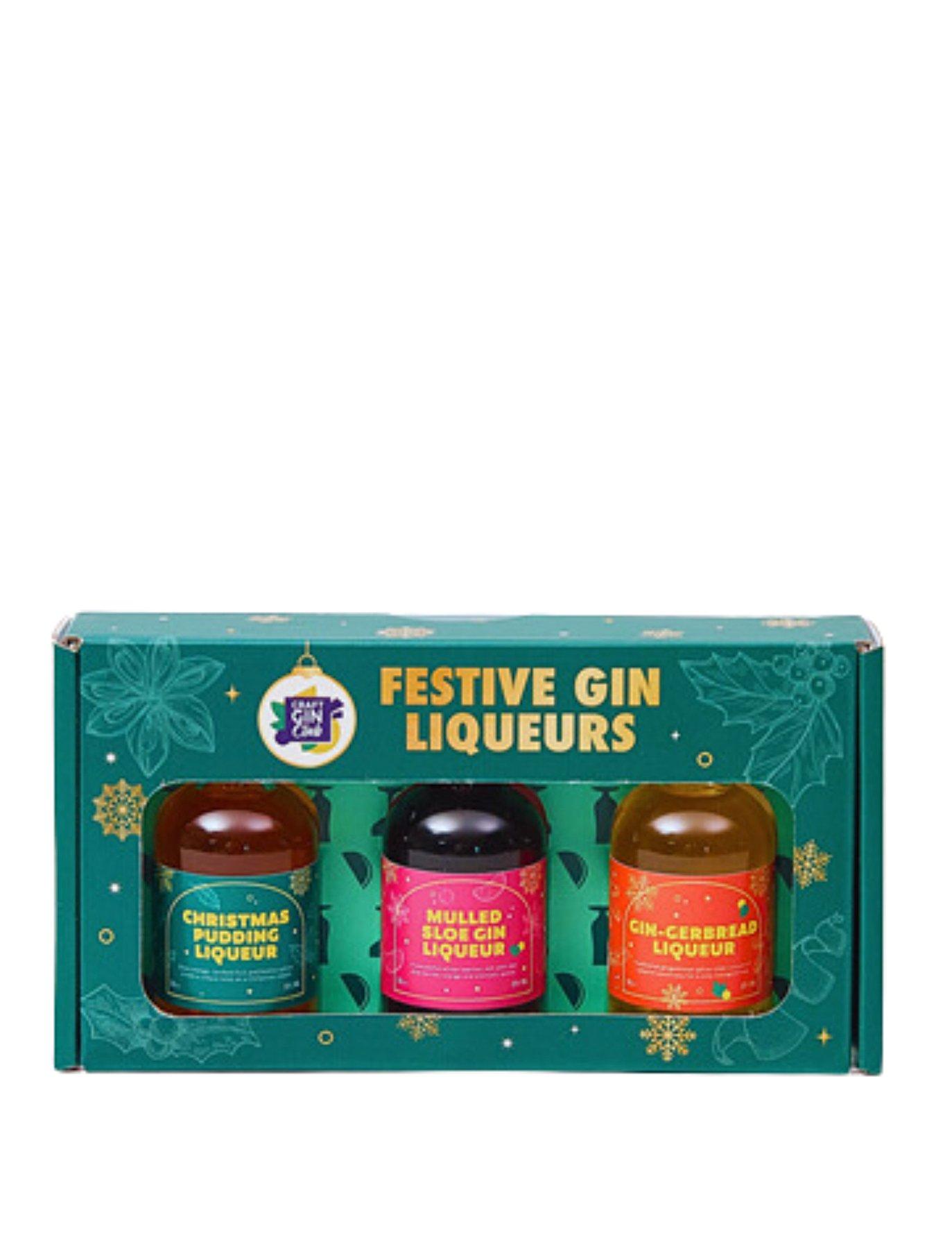 Product photograph of Craft Gin Club Festive Gin Liqueurs Set 3x5cl from very.co.uk