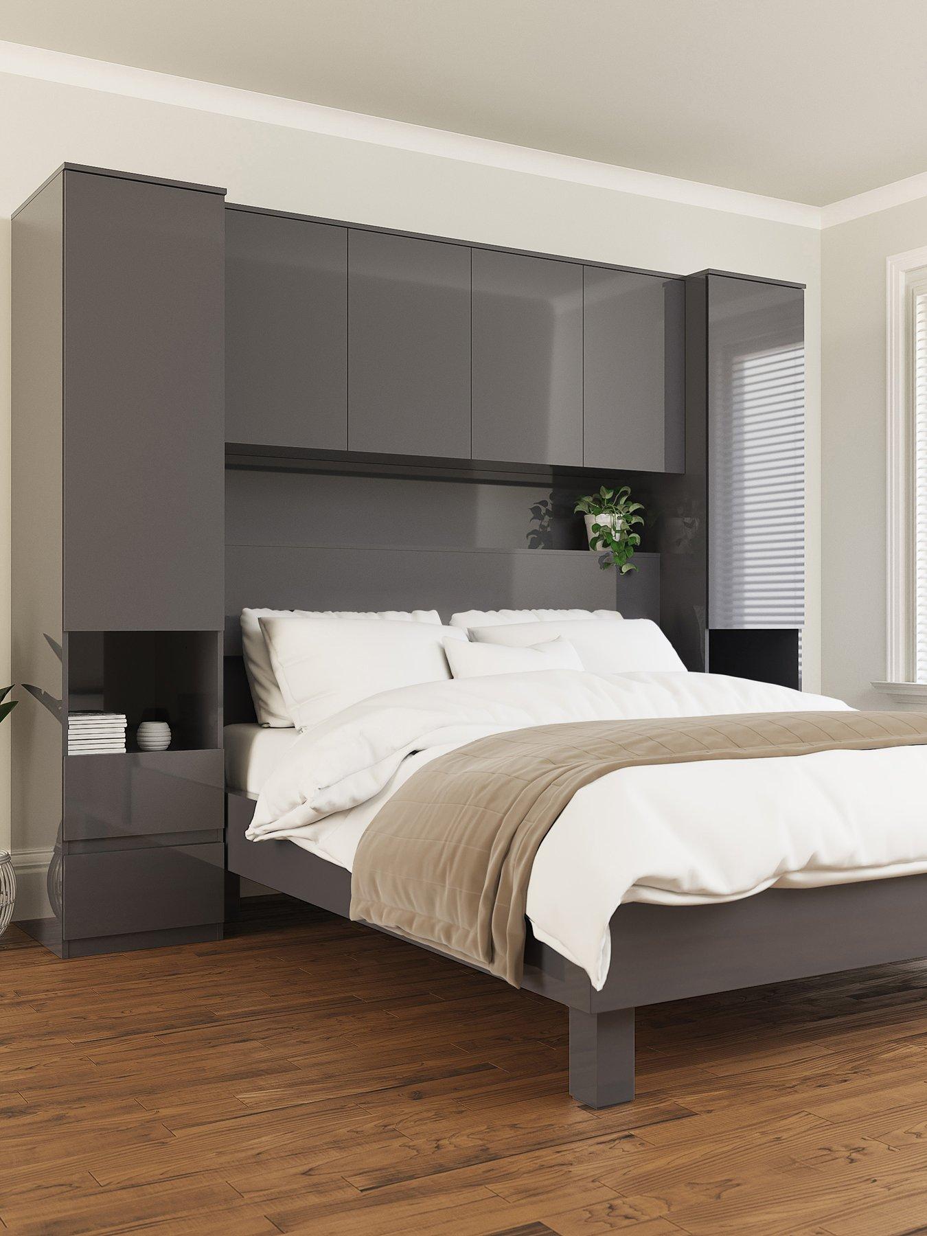 undefined Layton Gloss Overbed Unit - Grey Gloss - FSC® Certified