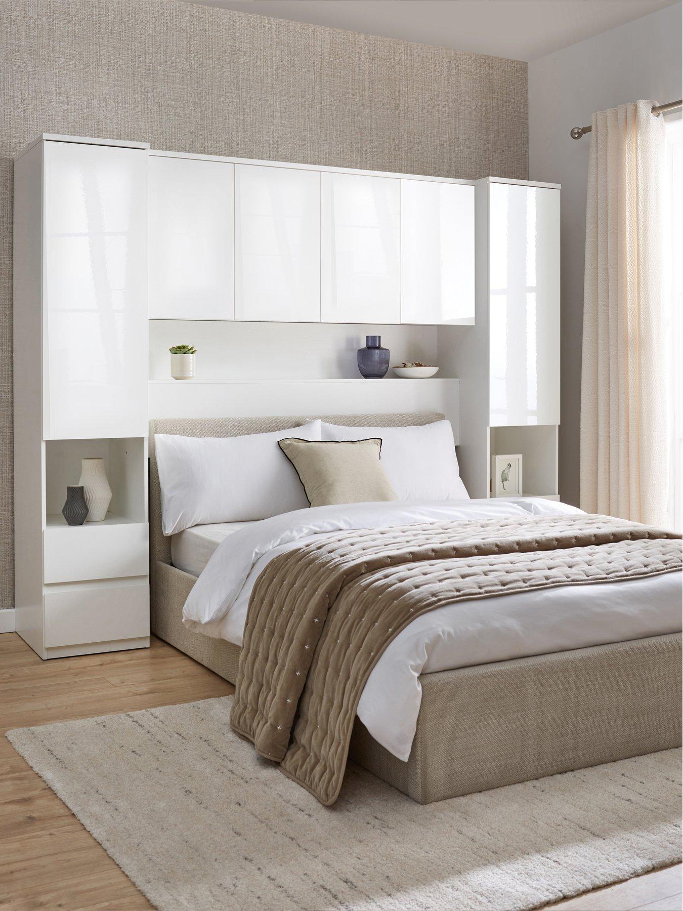 Very Home Layton Gloss Overbed Unit - White - FSC® Certified
