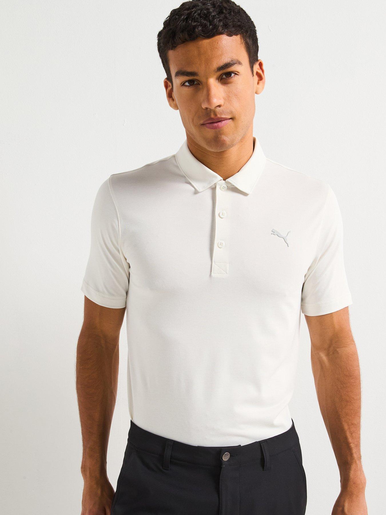 undefined Mens Golf Icon Heather Polo 2.0 -White