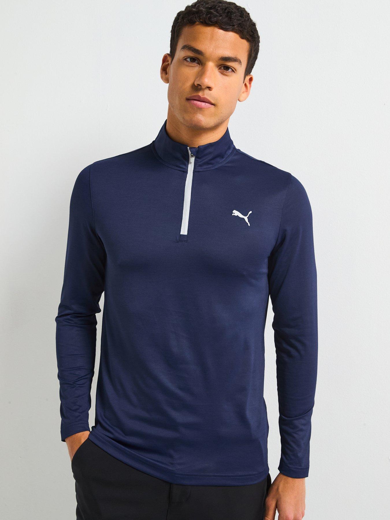 Image 1 of 4 of Puma Mens Golf Icon 20 1/4 Zip Top - Deep Navy