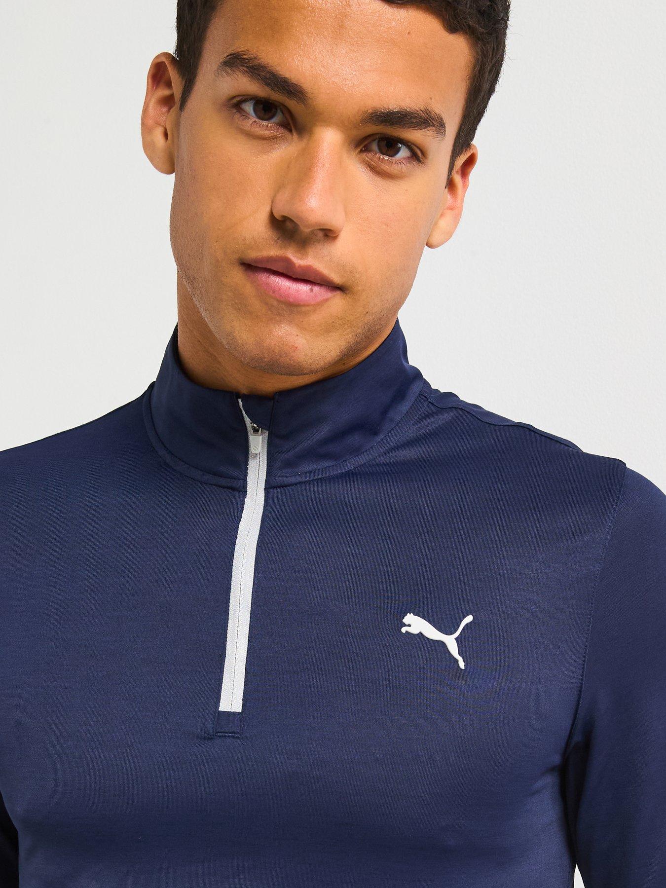 Image 4 of 4 of Puma Mens Golf Icon 20 1/4 Zip Top - Deep Navy