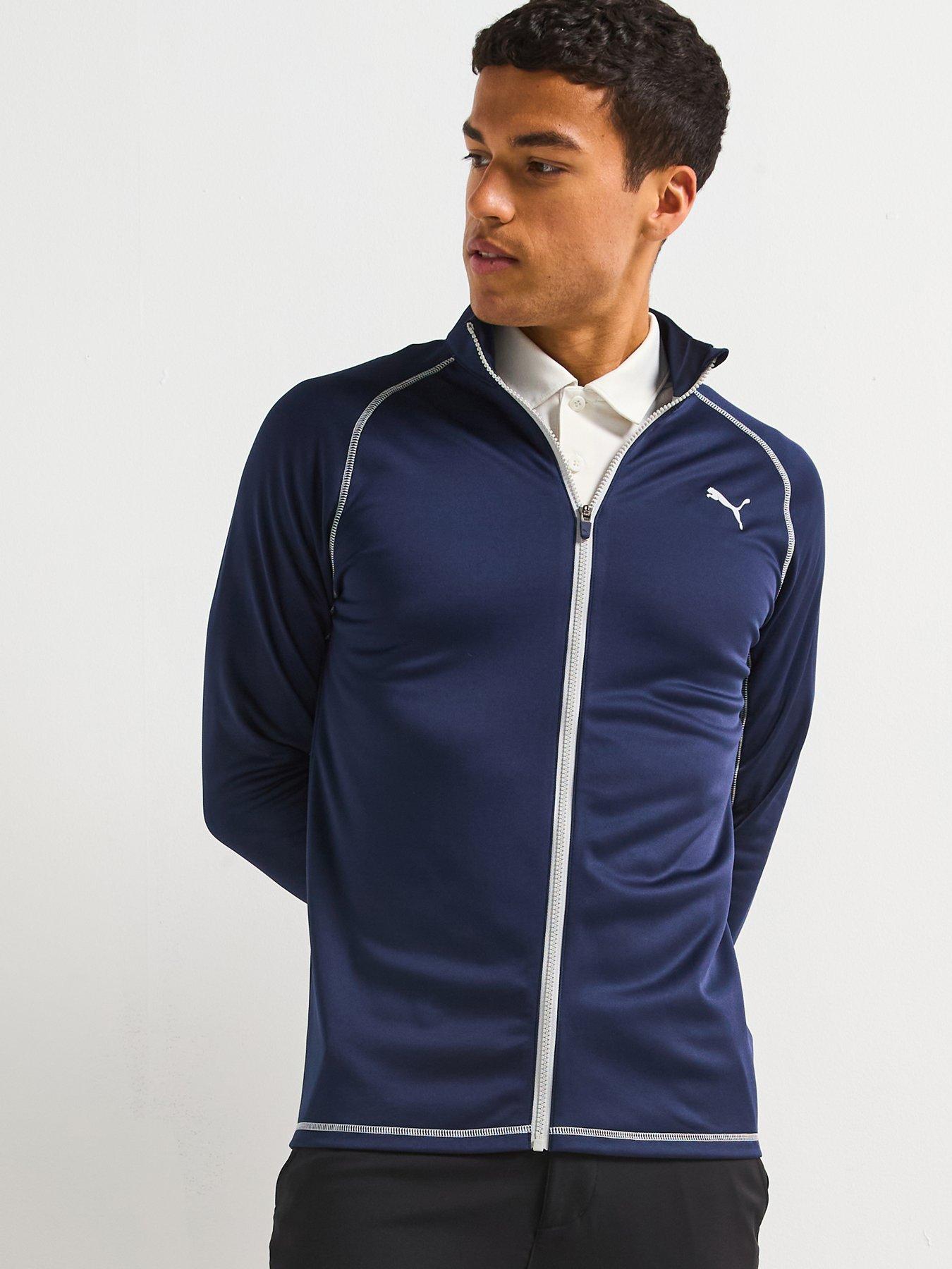 undefined Mens Golf Fairway Full Zip Jacket - Navy