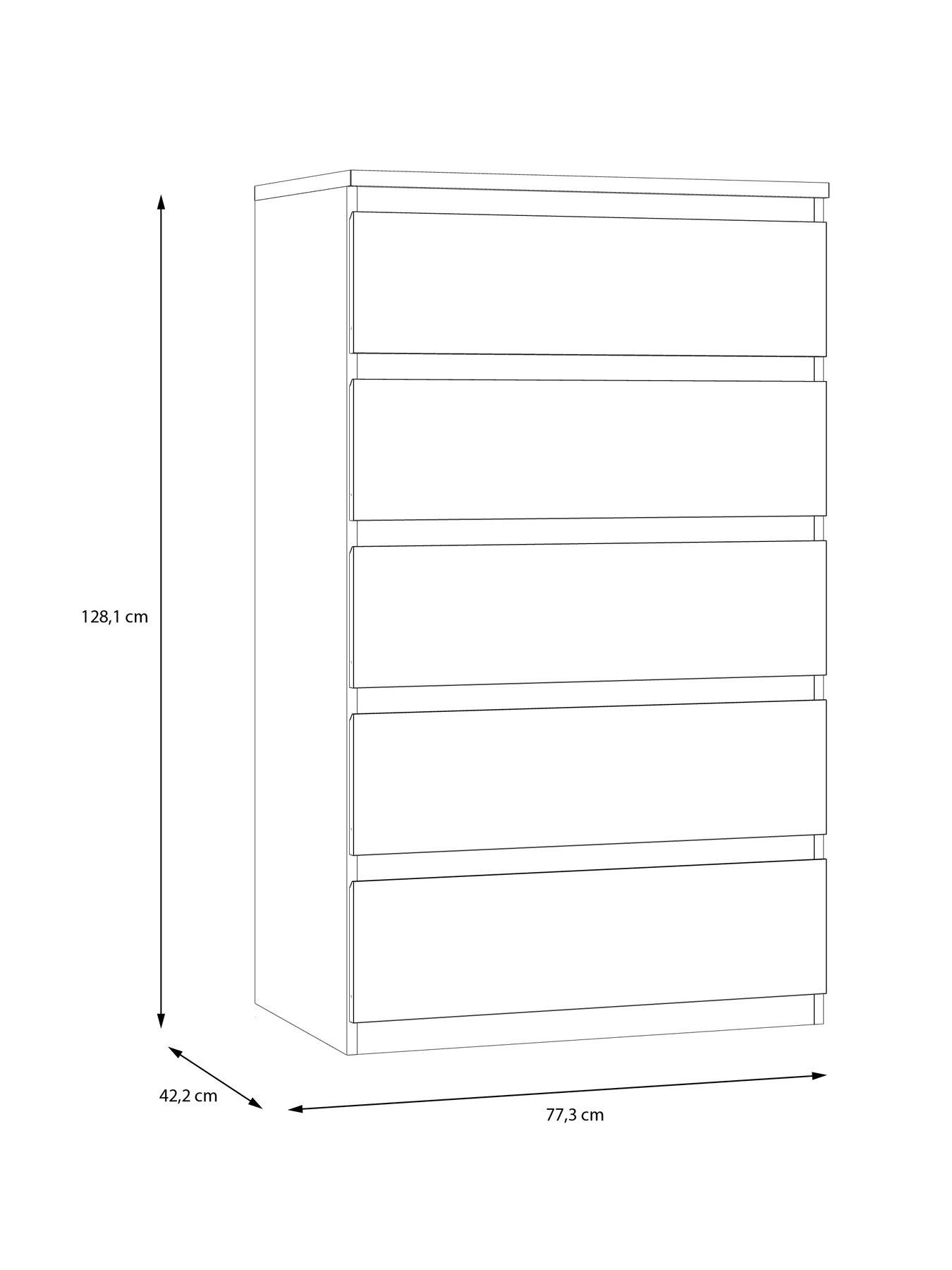 Image 6 of 7 of Very Home Layton Gloss 5 Drawer Chest - Grey - FSC&reg; Certified