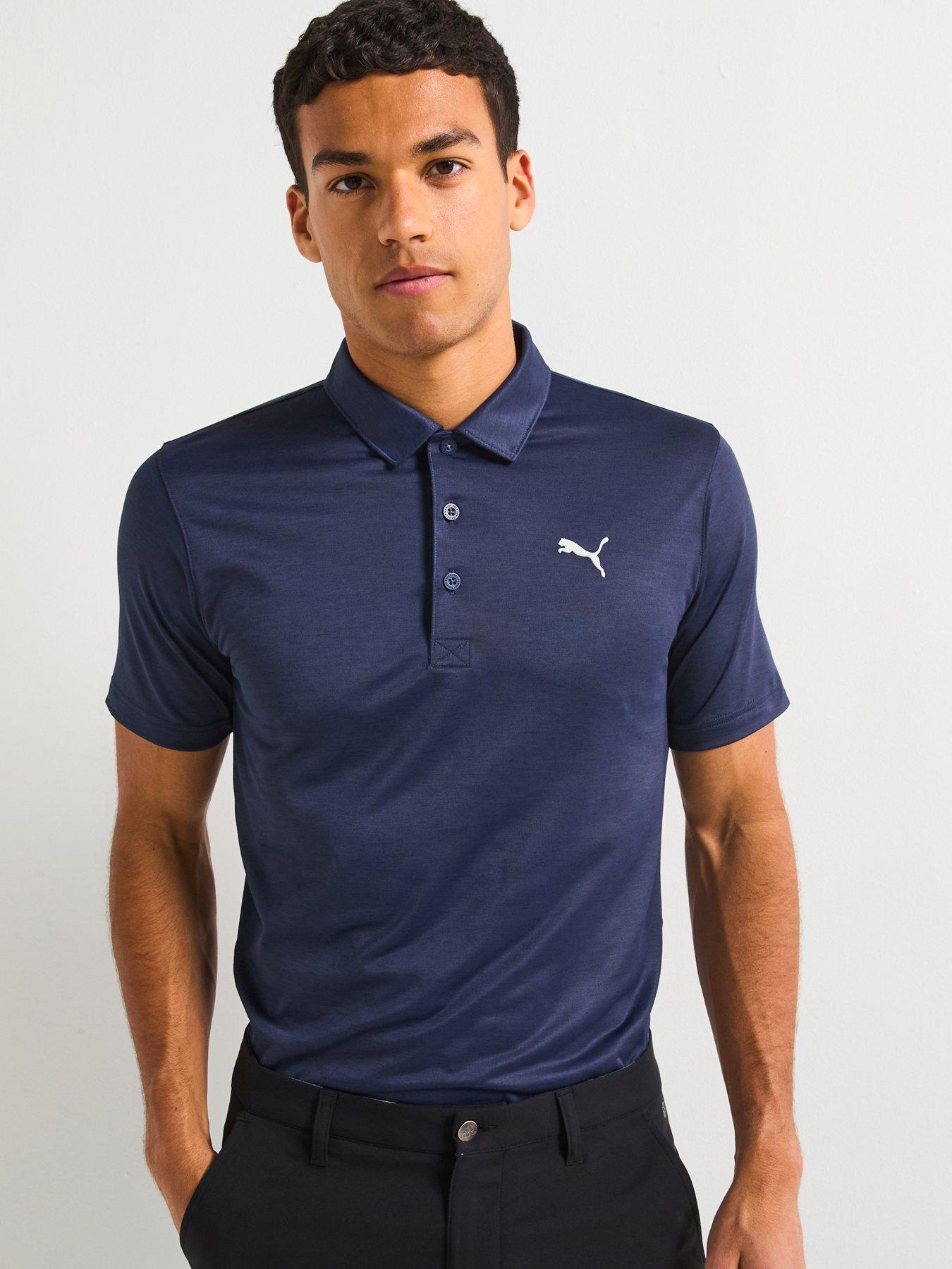 undefined Mens Golf Icon Heather Polo 2.0 -Navy