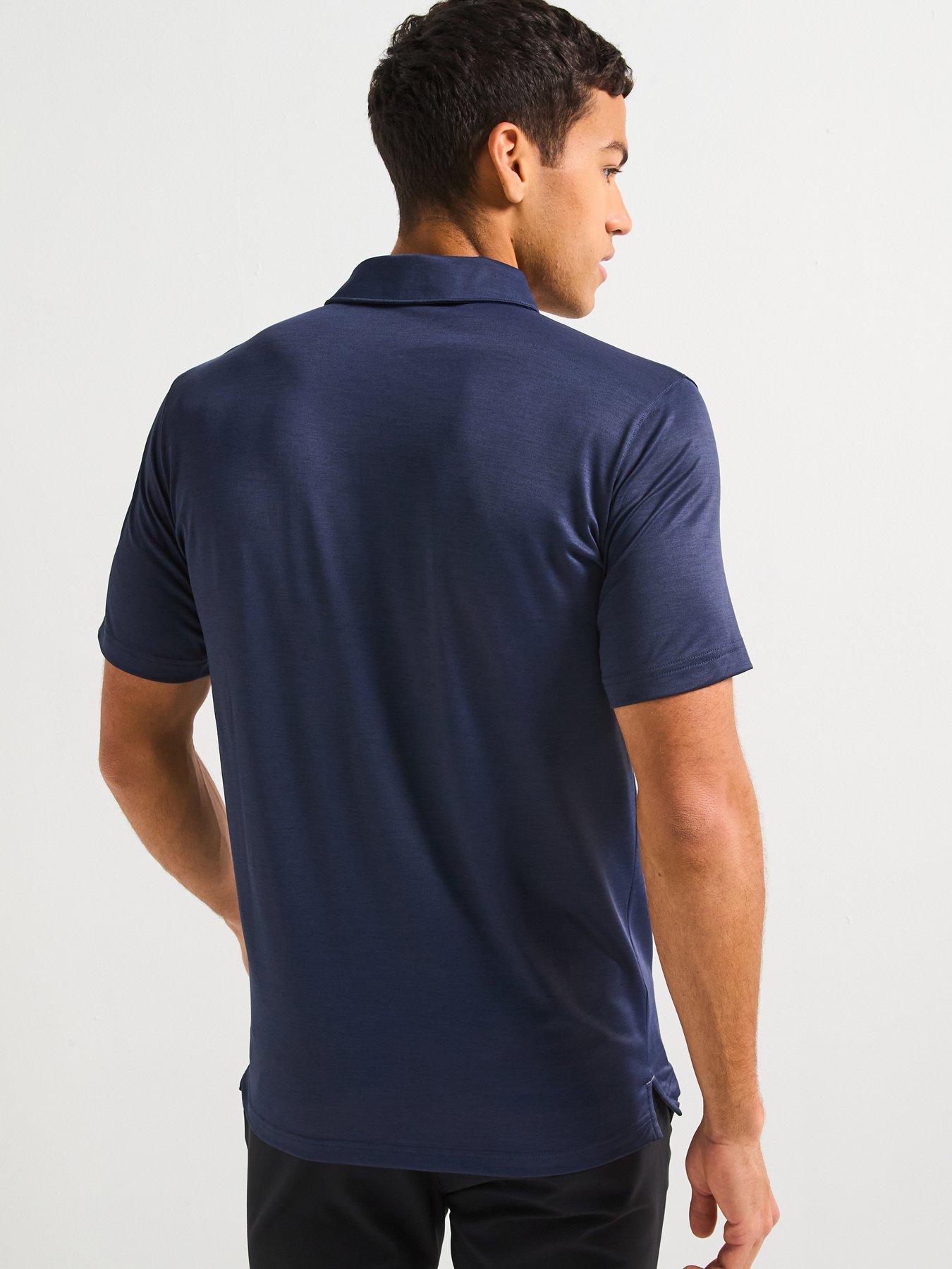 Image 2 of 4 of Puma Mens Golf Icon Heather Polo Shirt 20 - Deep Navy Heather