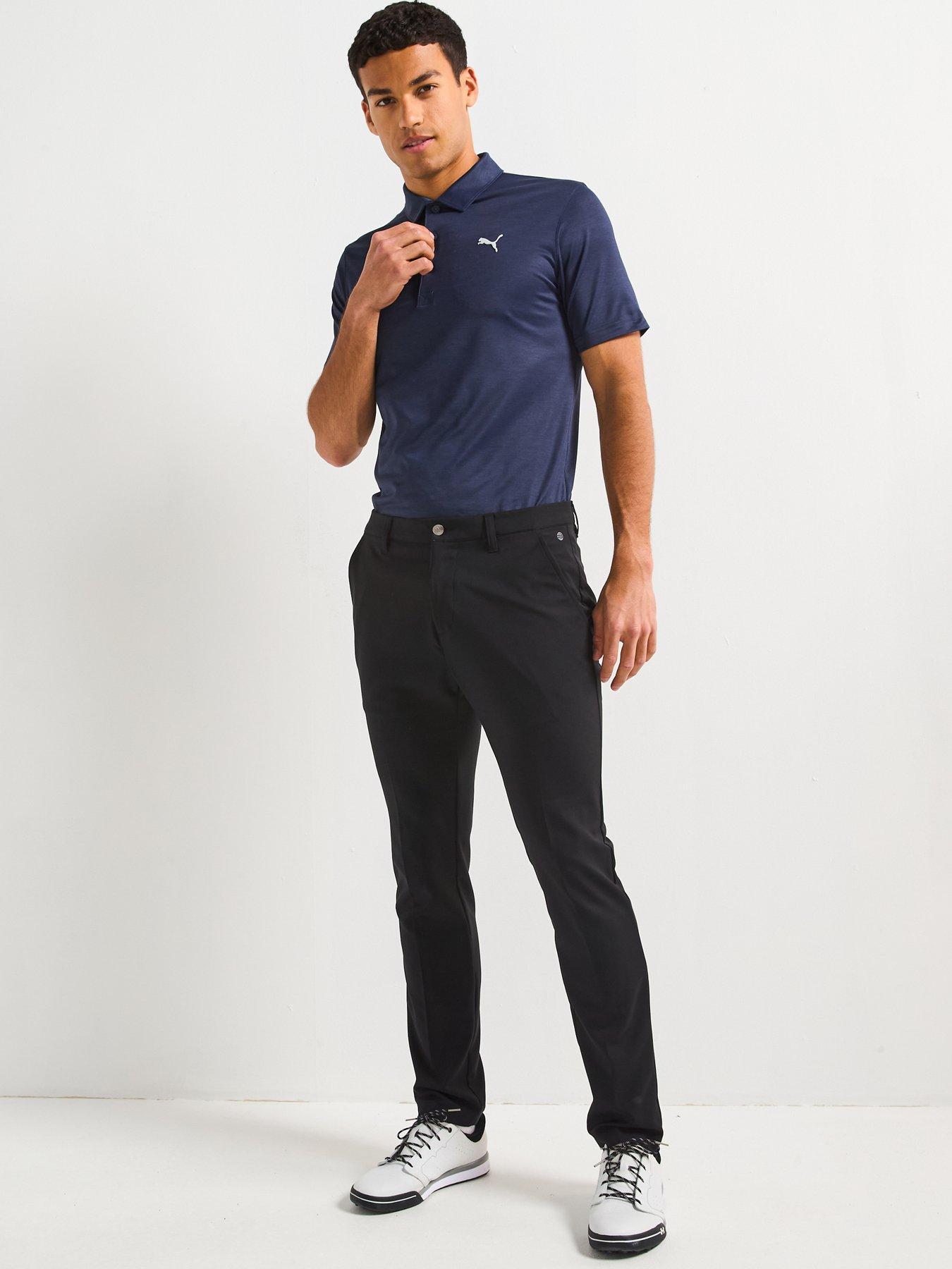 Image 3 of 4 of Puma Mens Golf Icon Heather Polo Shirt 20 - Deep Navy Heather