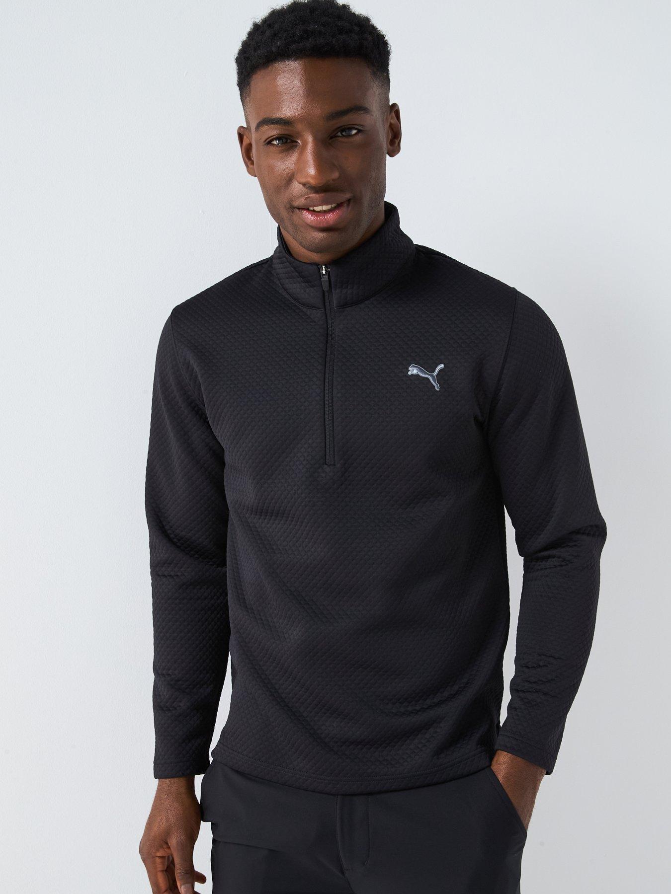 undefined Mens Golf Pebble 1/4 Zip -Black - Puma Black
