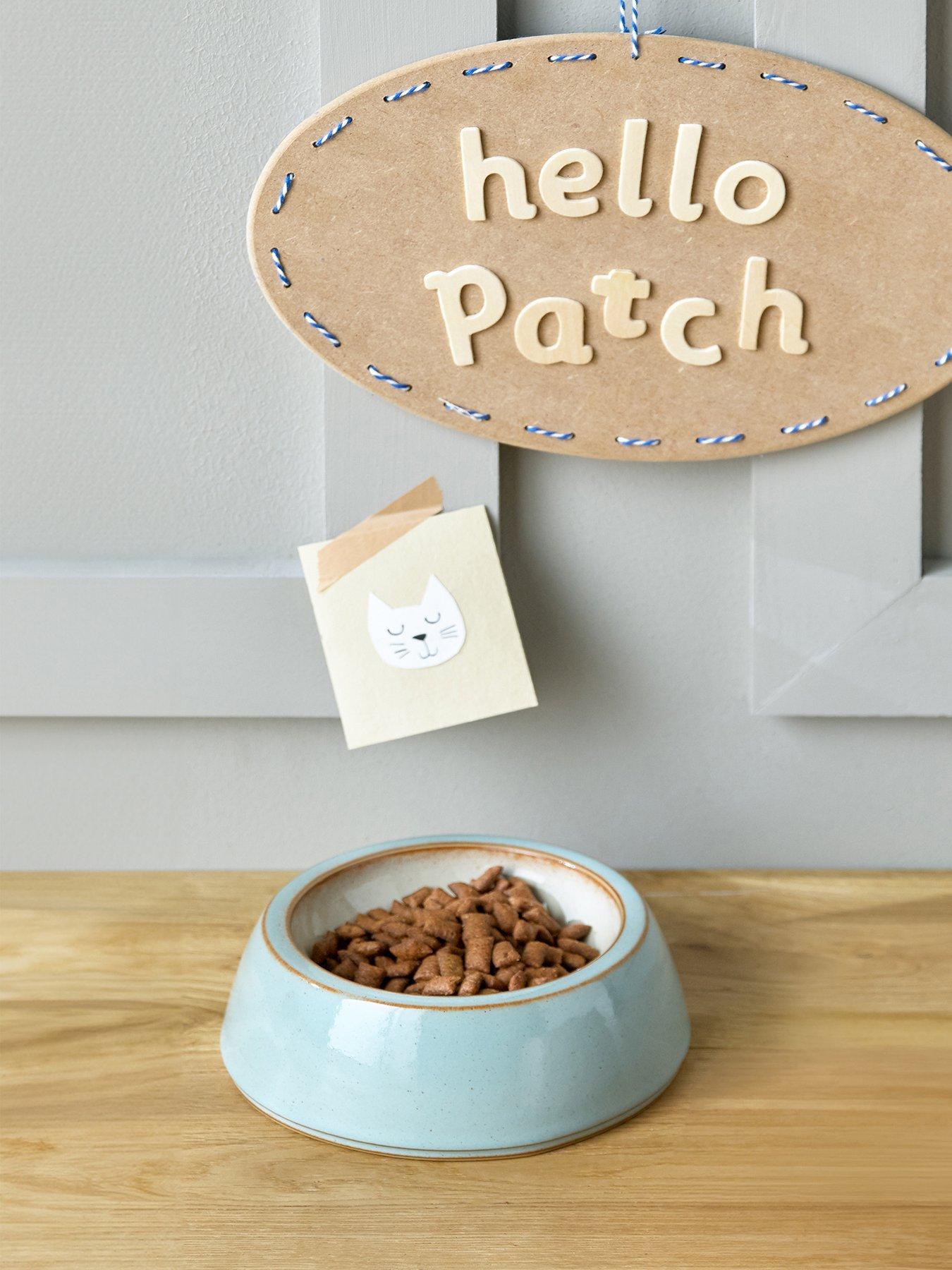 Product photograph of Denby Heritage Pavillion Small Pet Bowl - Blue from very.co.uk