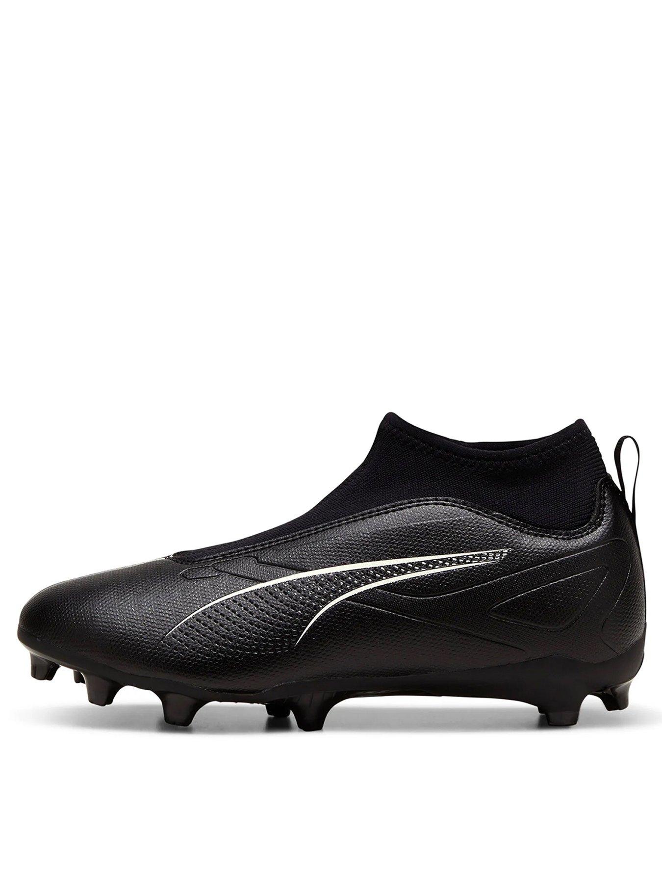 undefined Junior Ultra 5 Match Laceless Firm Ground Football Boot - Black/Yellow