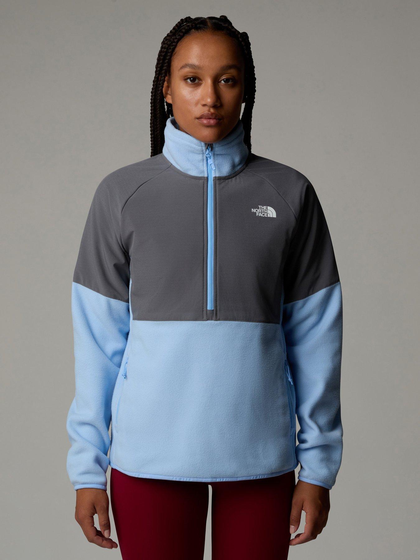 undefined Women's Glacier Heavyweight 1/2 Zip Jacket - Grey/light Blue
