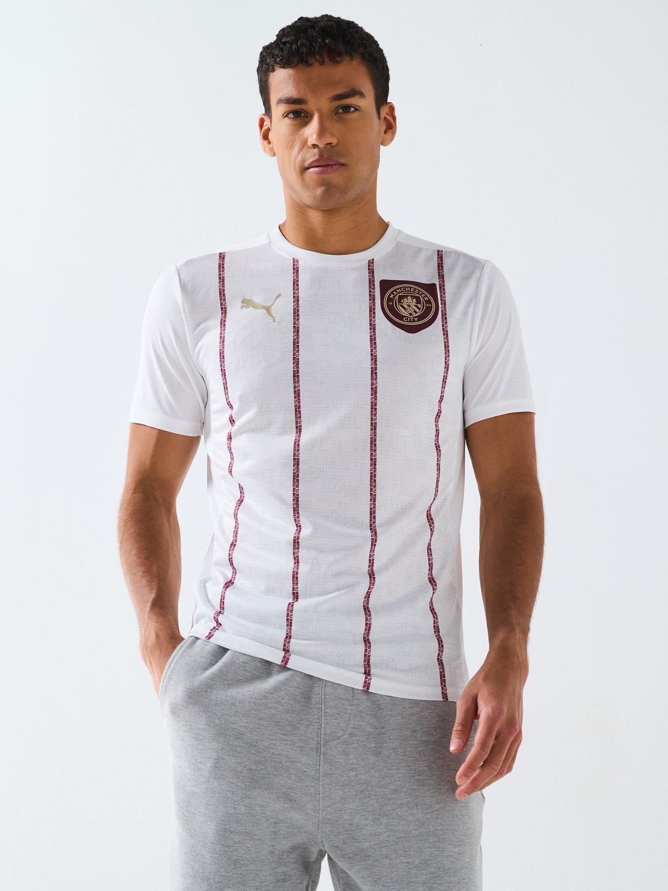 Image 1 of 6 of Puma Mens Mcfc Prematch Short Sleeve Jersey - White