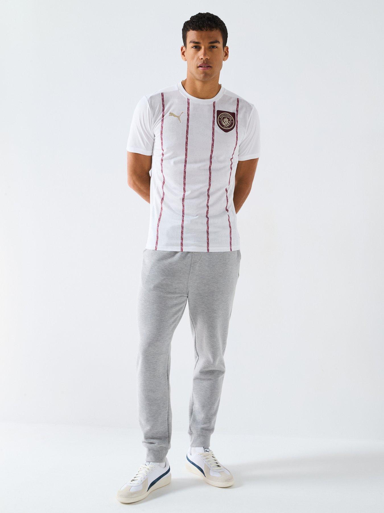Image 3 of 6 of Puma Mens Mcfc Prematch Short Sleeve Jersey - White
