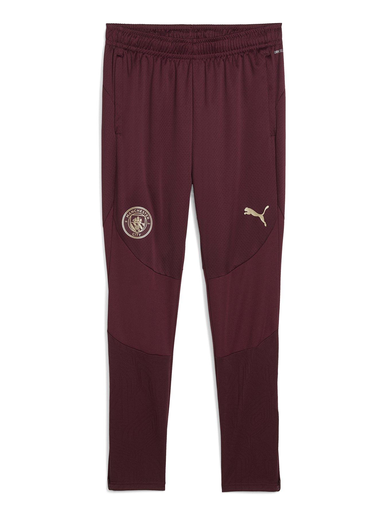 undefined Mens MCFC Training Pants - Burgundy