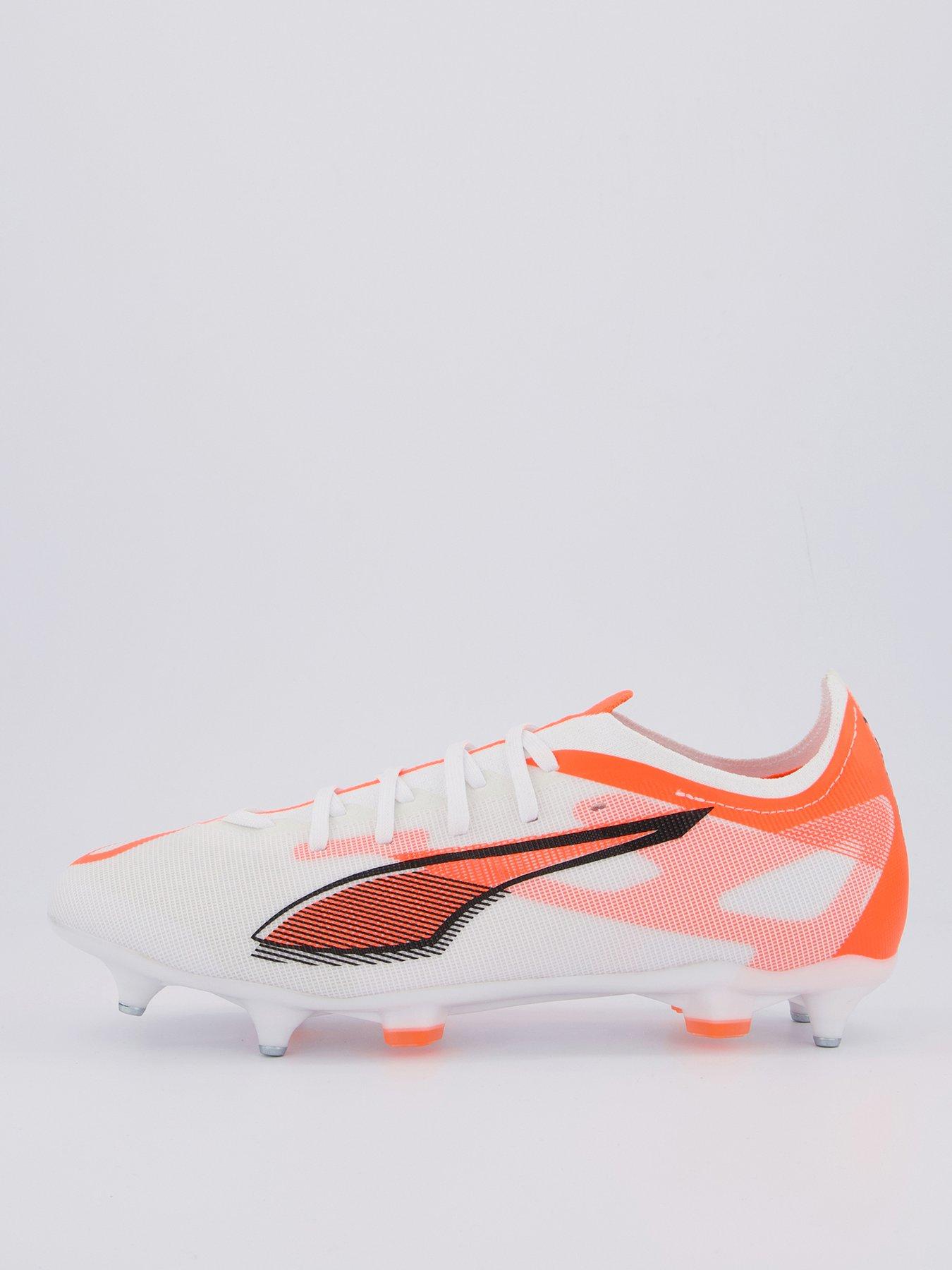 Puma Mens Ultra 5 Match Soft Ground Football Boots, White, Size 8, Men