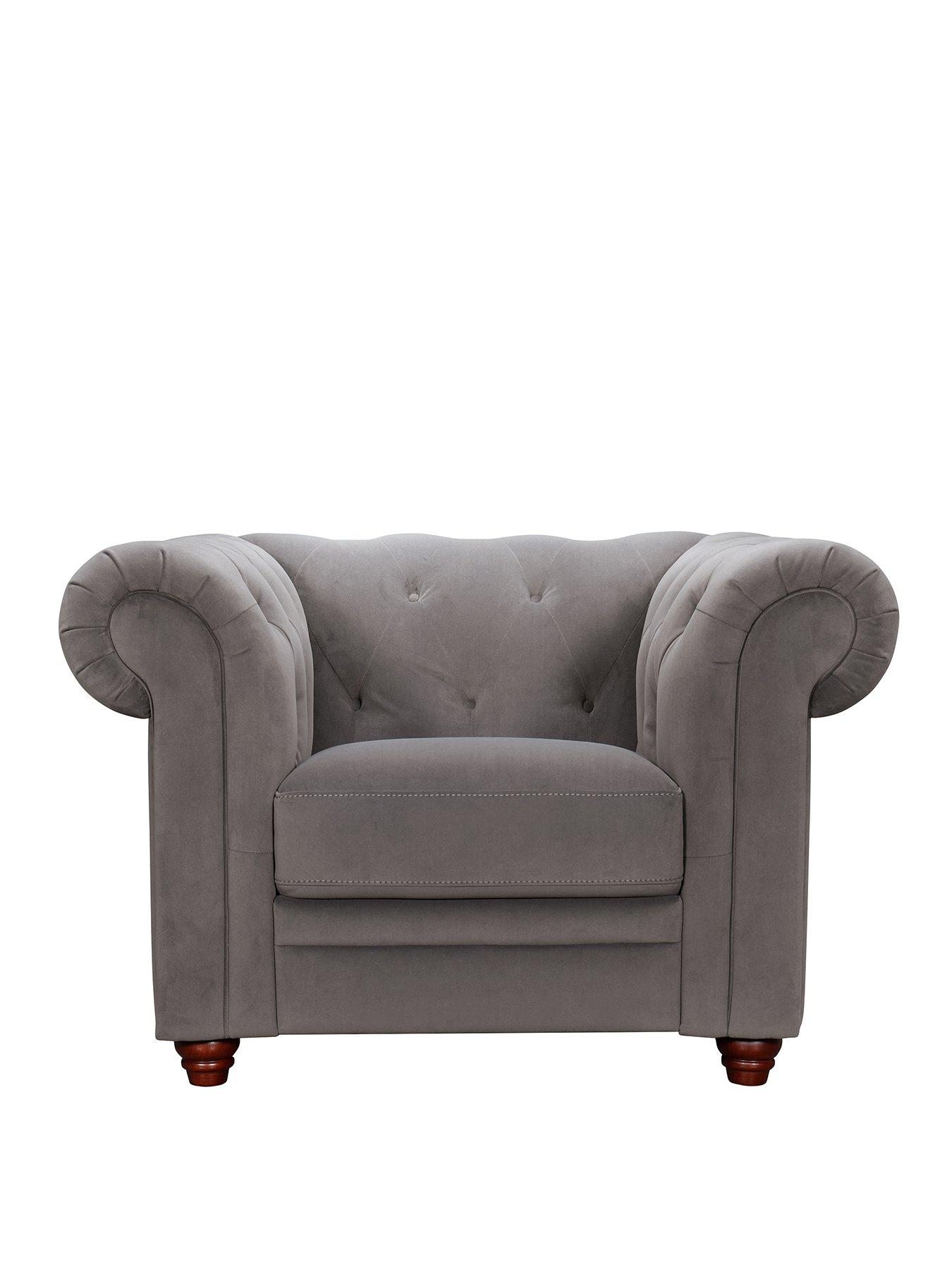 Product photograph of Very Home Cheltenham Standard Back Fabric Chair from very.co.uk