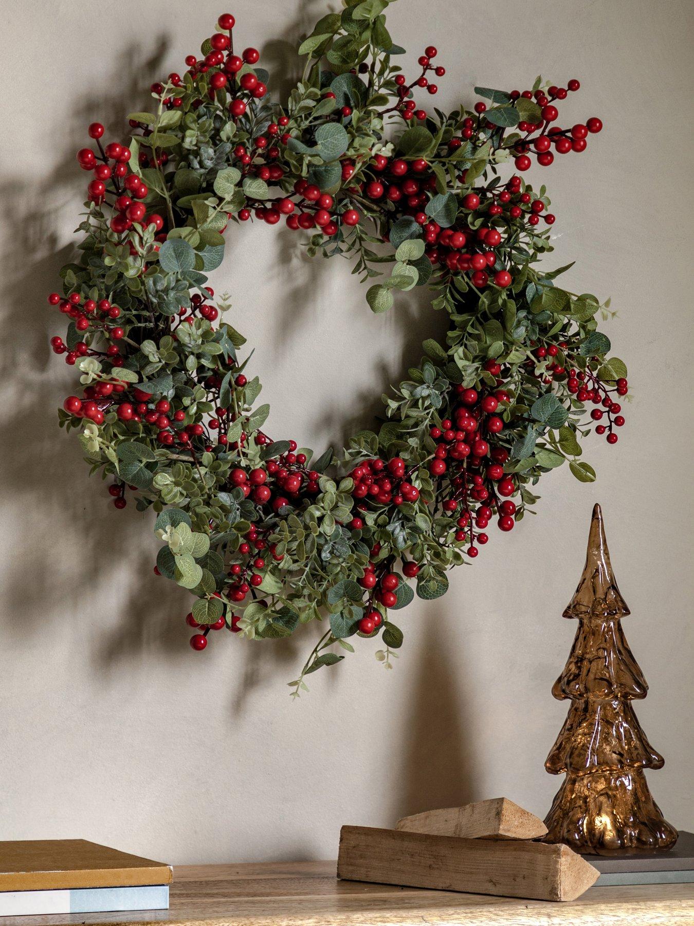 Product photograph of Gallery Windsor Wine Traditions Red Berry Wreath from very.co.uk