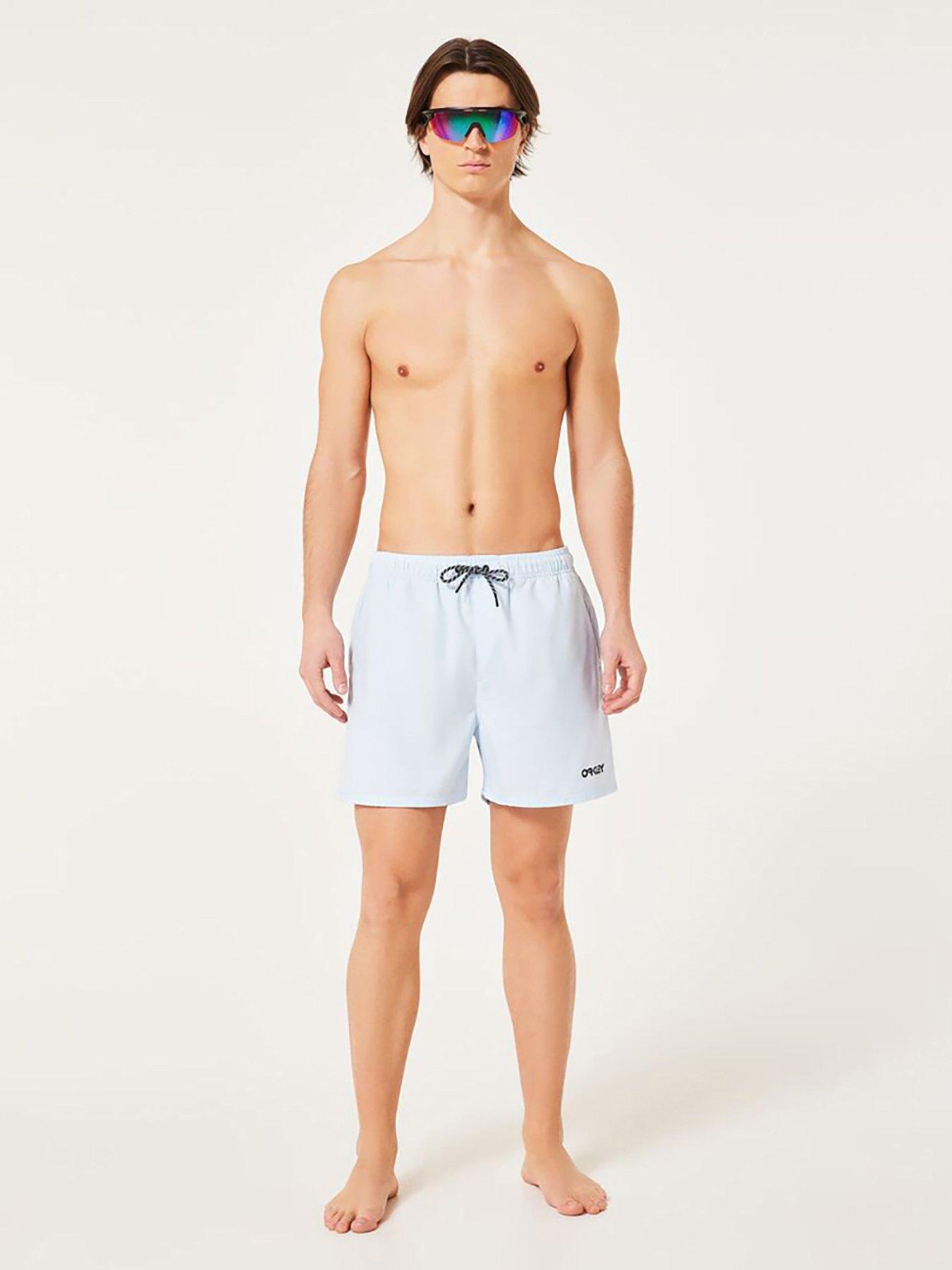 Oakley Mens Beach Volley 16 Inch Beachshort, Light Blue, Size S, Men