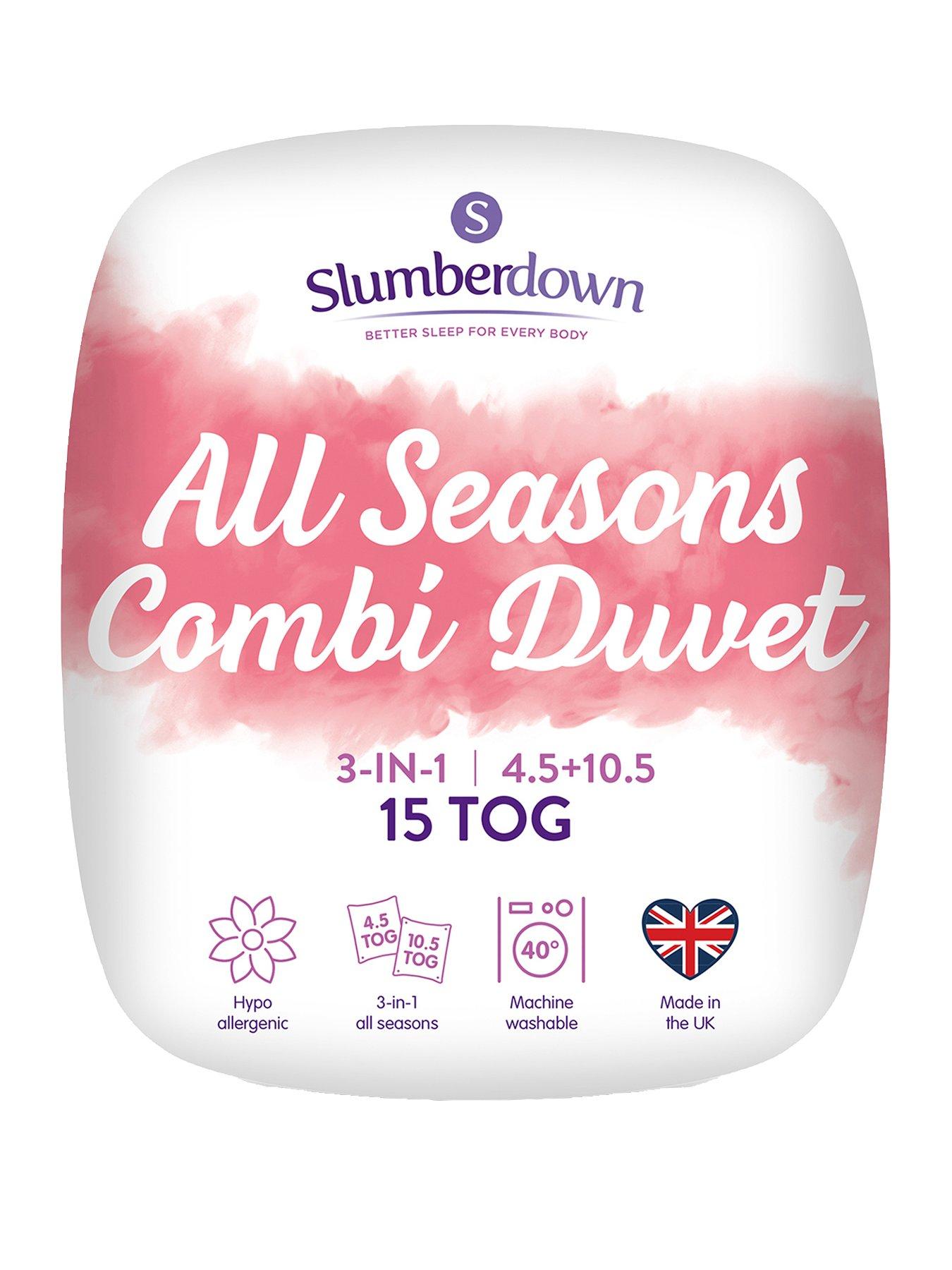 Product photograph of Slumberdown All Seasons 15 Tog Combi Duvet - King from very.co.uk