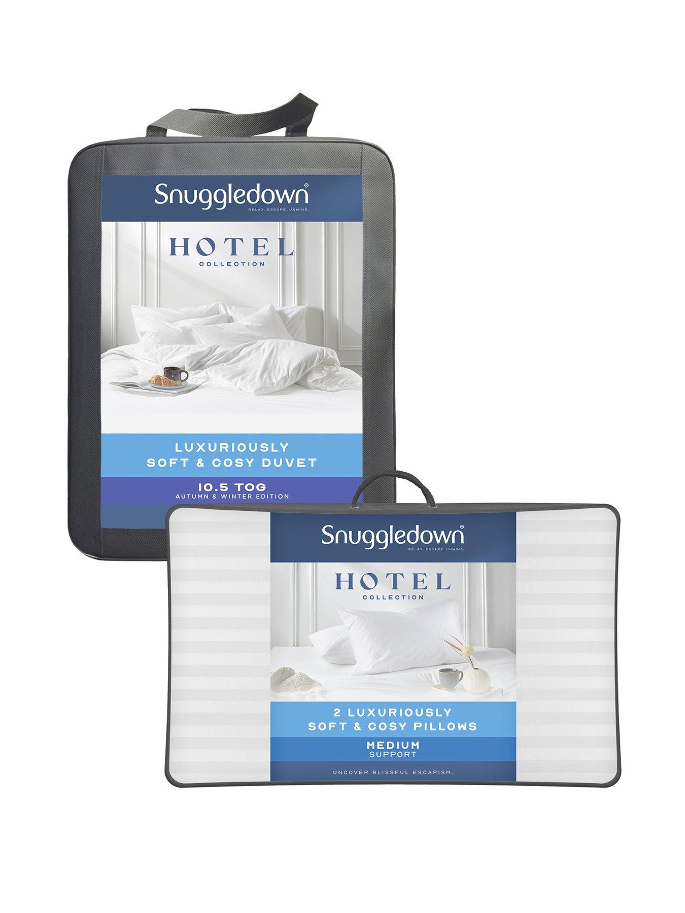 Product photograph of Snuggledown Of Norway Hotel Luxuriously Soft Bundle- 10 5 Tog Super King Duvet 2 Pillows from very.co.uk