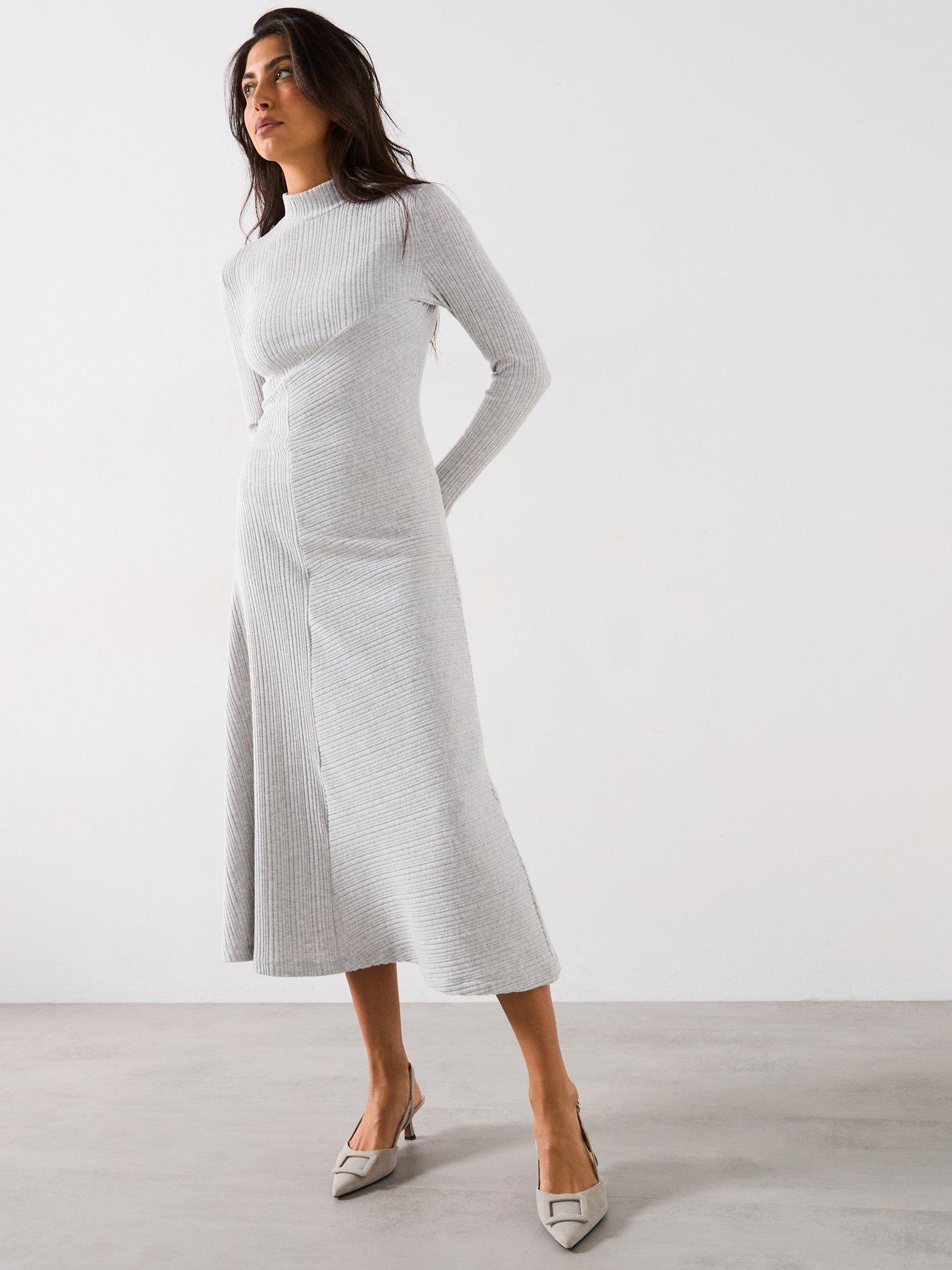 undefined Cosy Cut About Dress - Grey