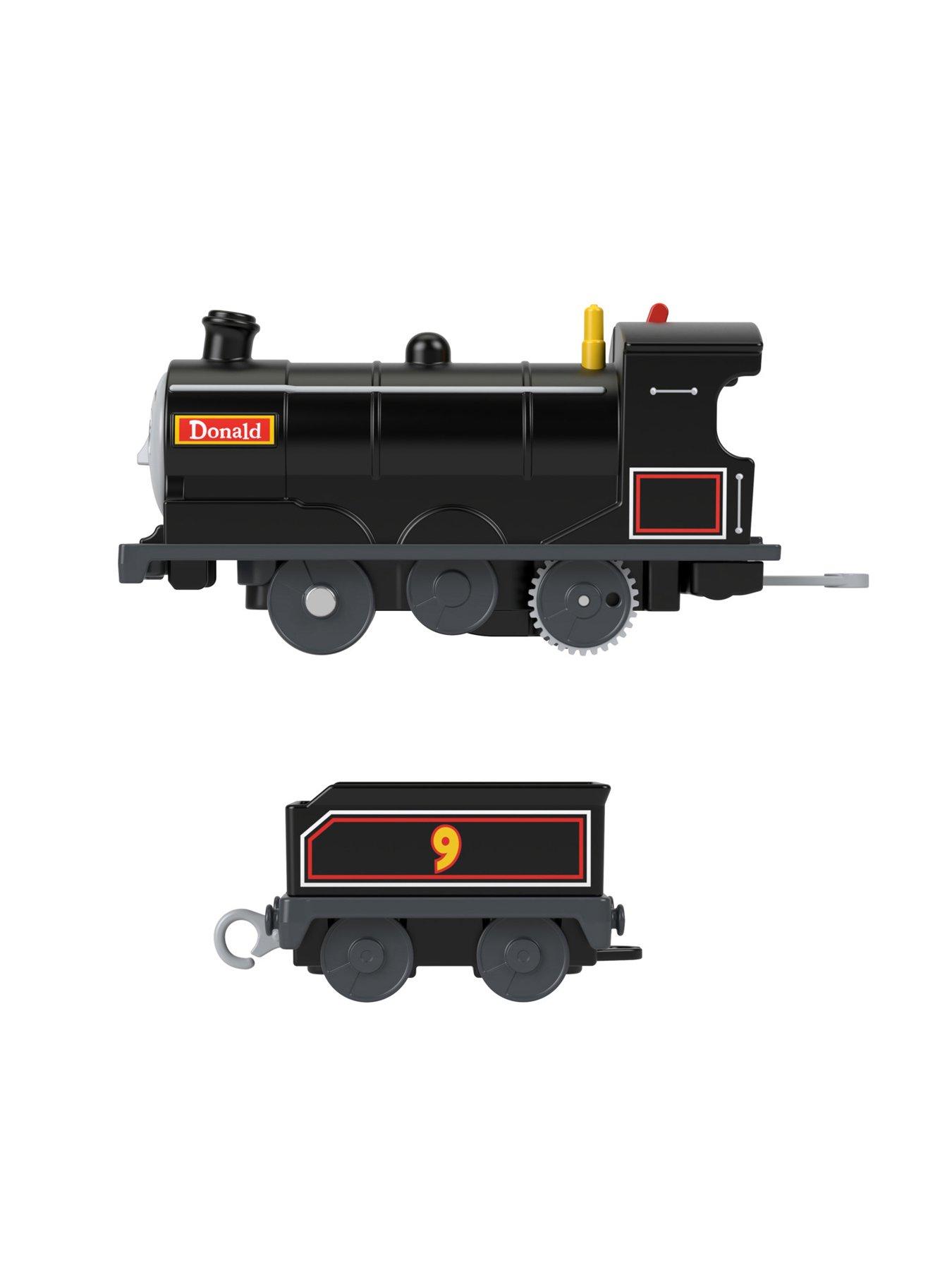 Thomas & Friends Donald Motorized Toy Train Engine with Cargo Car for ...