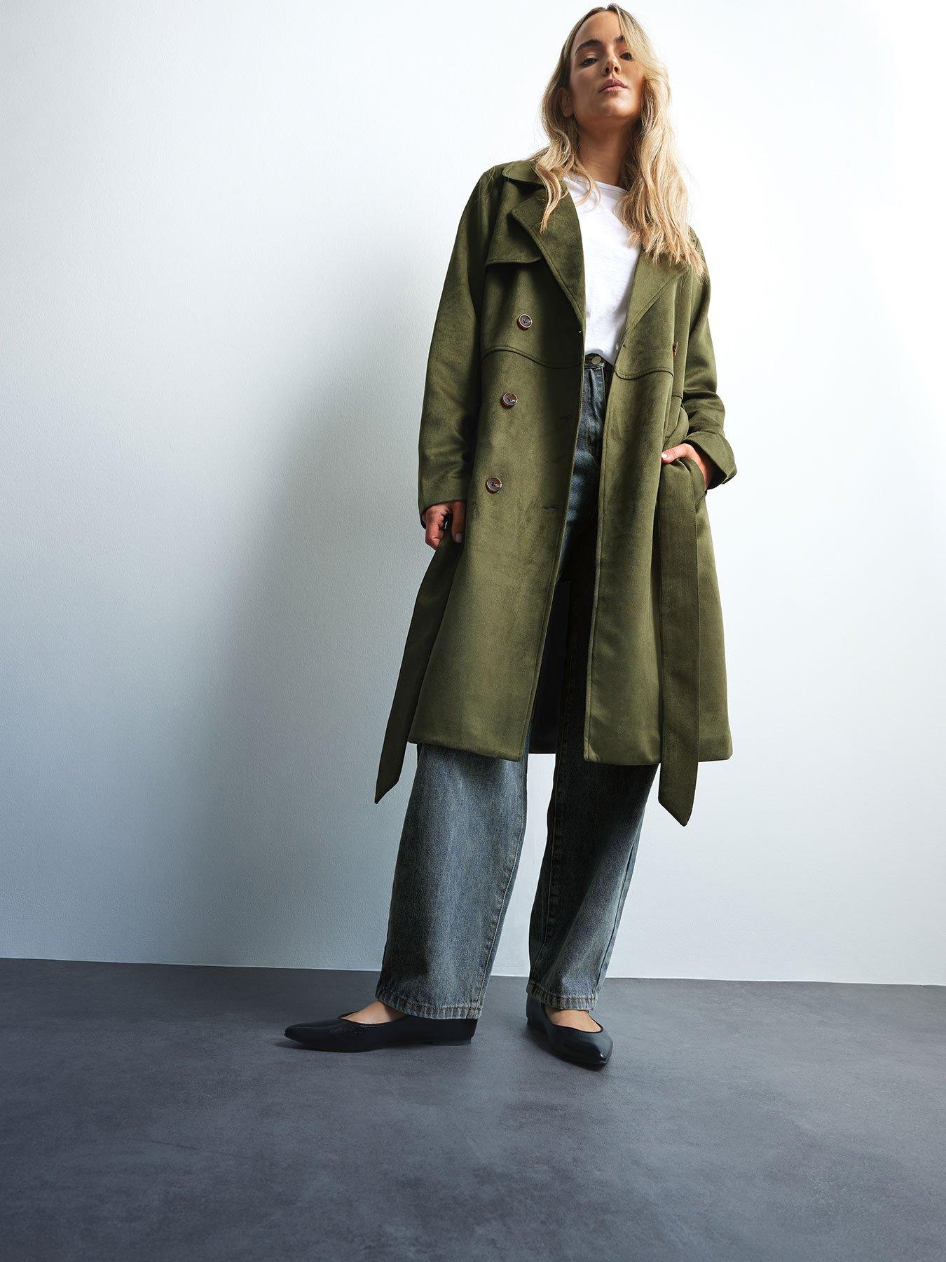 Suedette coat clearance