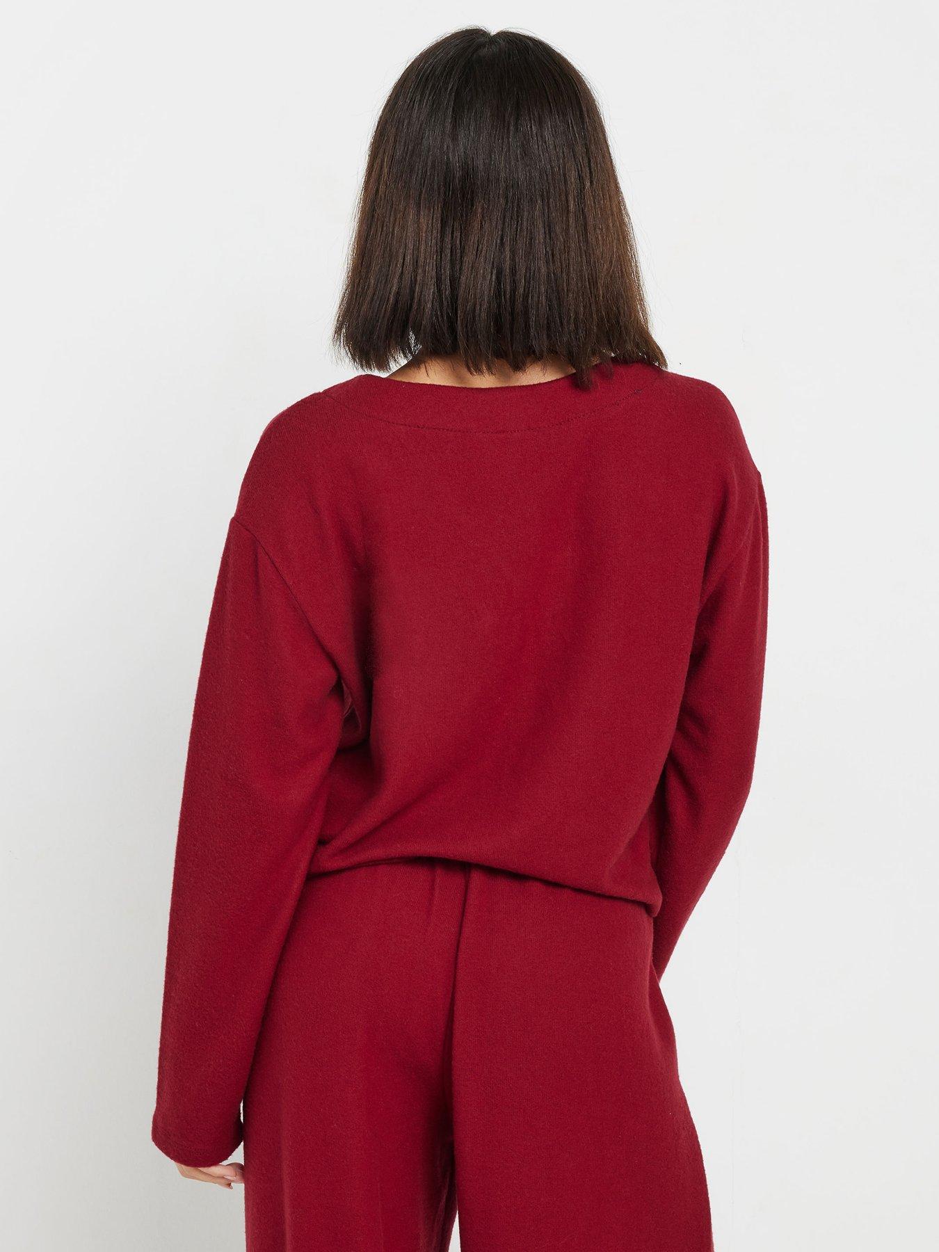 Image 2 of 3 of PixieGirl Petite Long Sleeve Cardigan - Red