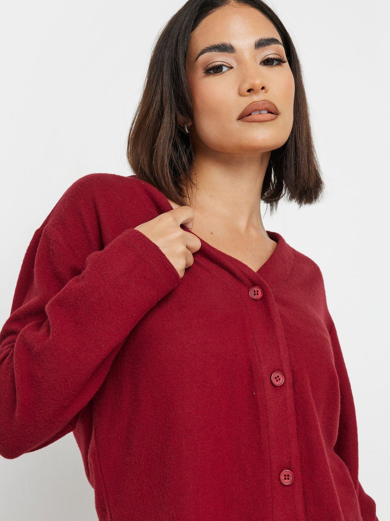 Image 3 of 3 of PixieGirl Petite Long Sleeve Cardigan - Red