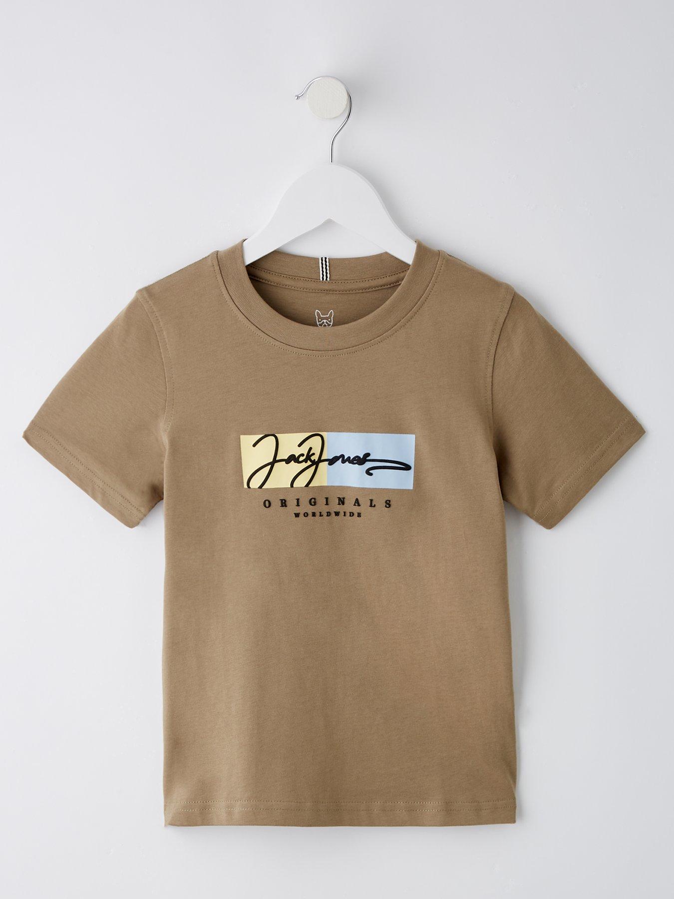 undefined Younger Boys Frederiksberg Boxscript Short Sleeve T-Shirt - Silver Sage