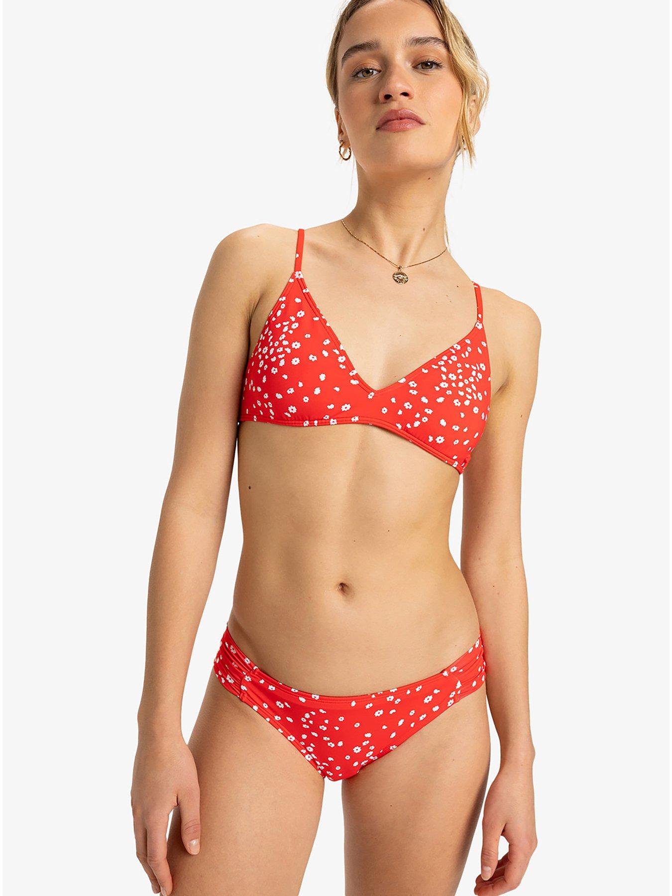 Roxy Womens Beach Classics Moderate Basic Pant Separate Bottom Swimsuit - Red
