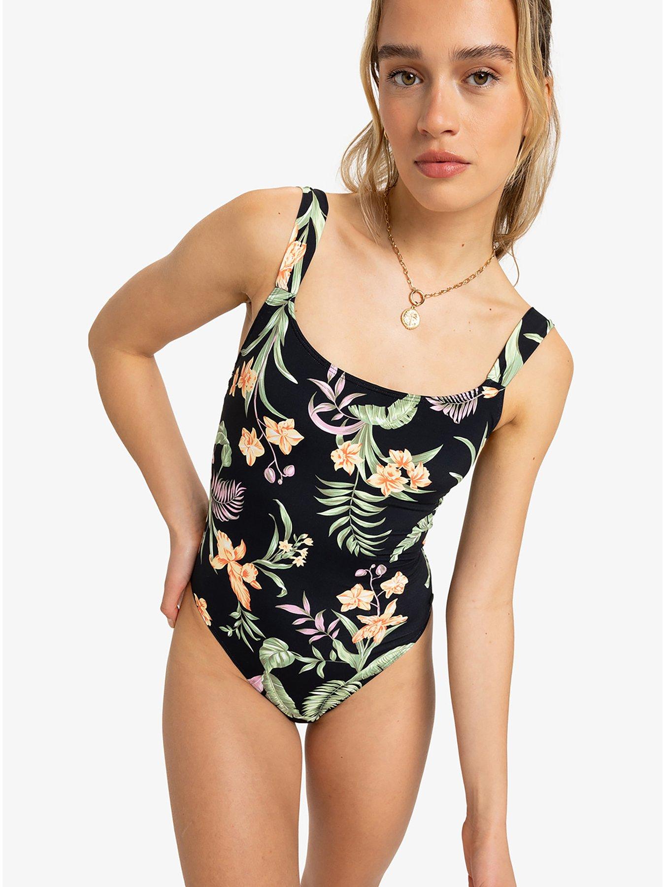 Roxy Womens Beach Classics One Piece Swimsuit - Black