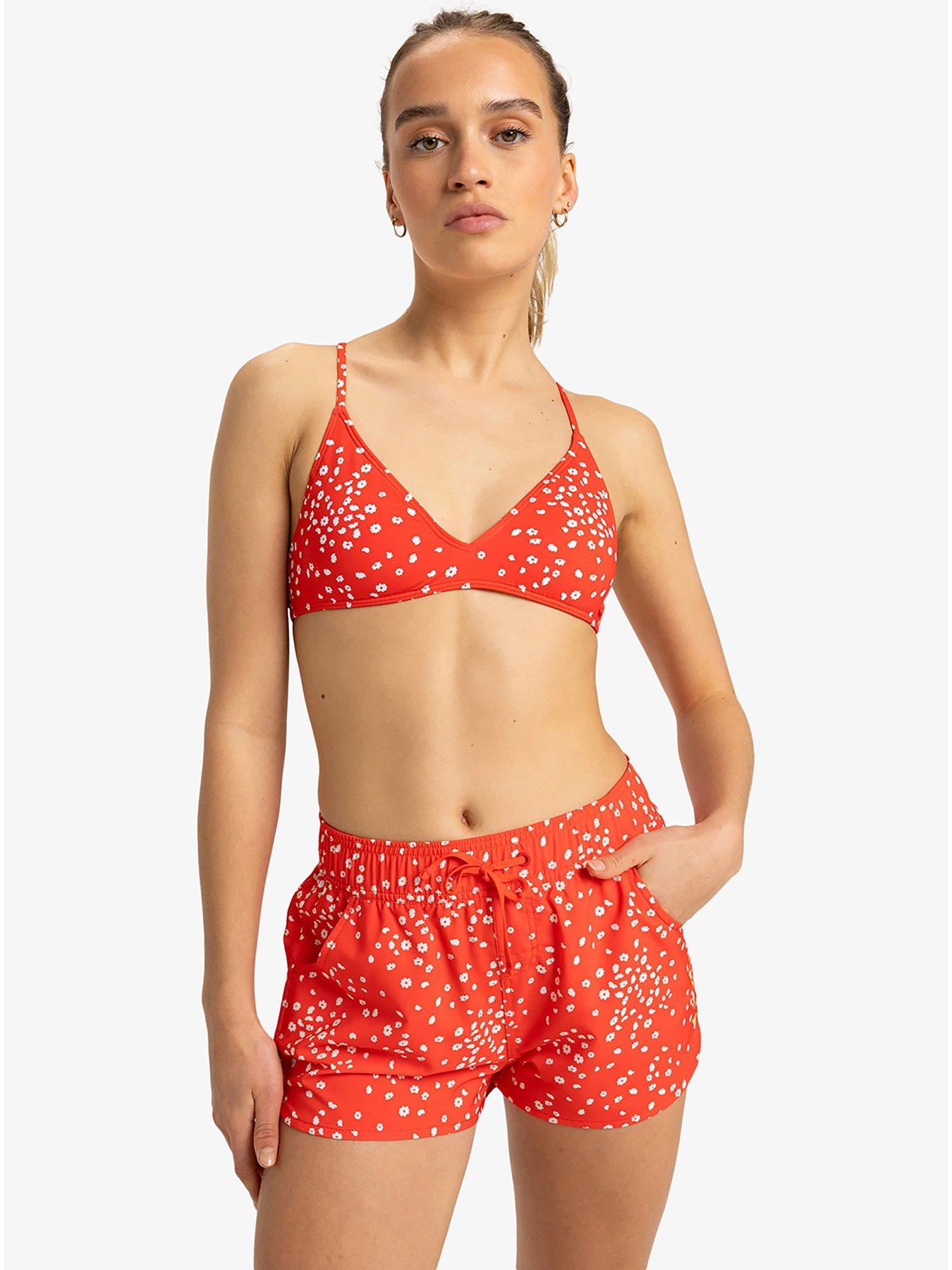 undefined Womens Wave Printed 2 Inch Boardshorts - Red