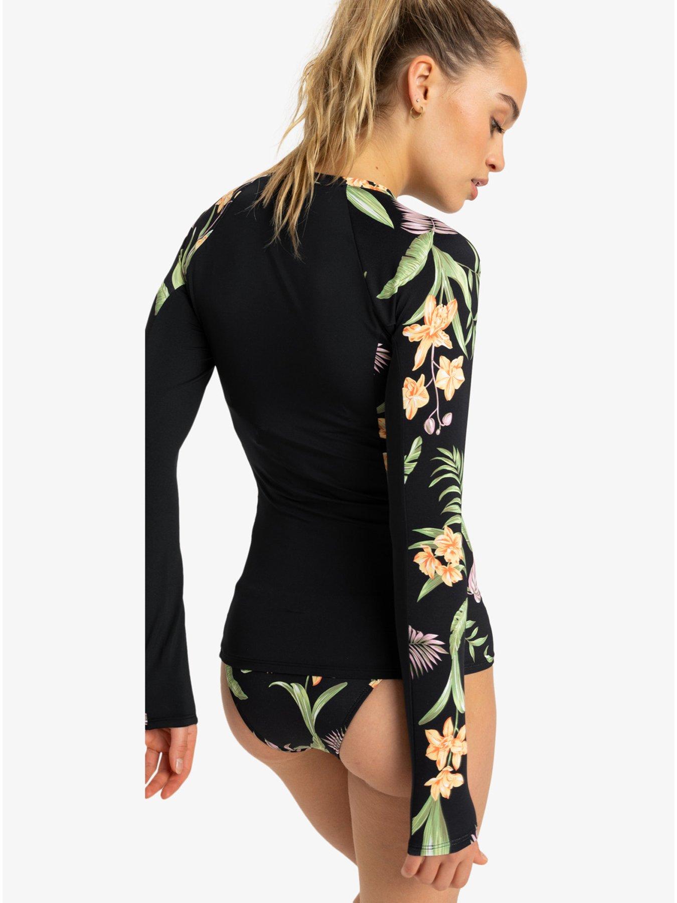Roxy Damen Enjoy Waves Rashguard Shirt – Kurzarm Shirt Aus Recyceltem Nylon, UPF 50+ | Loose Fit Für Surfen, Strand & Sport