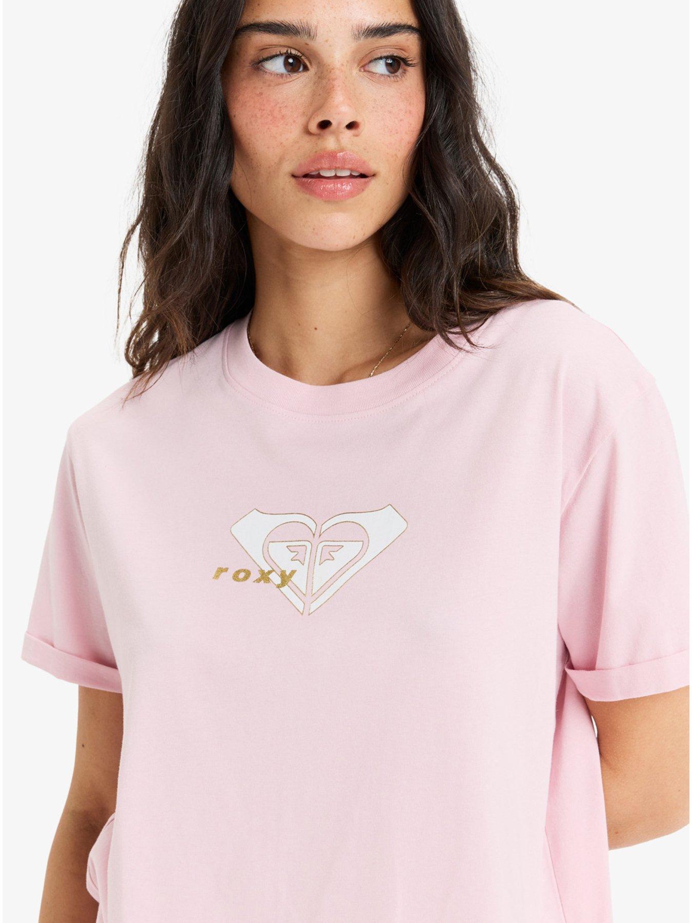 Roxy Womens Oceanregular Corpo Short Sleeve Top - Pink | Very