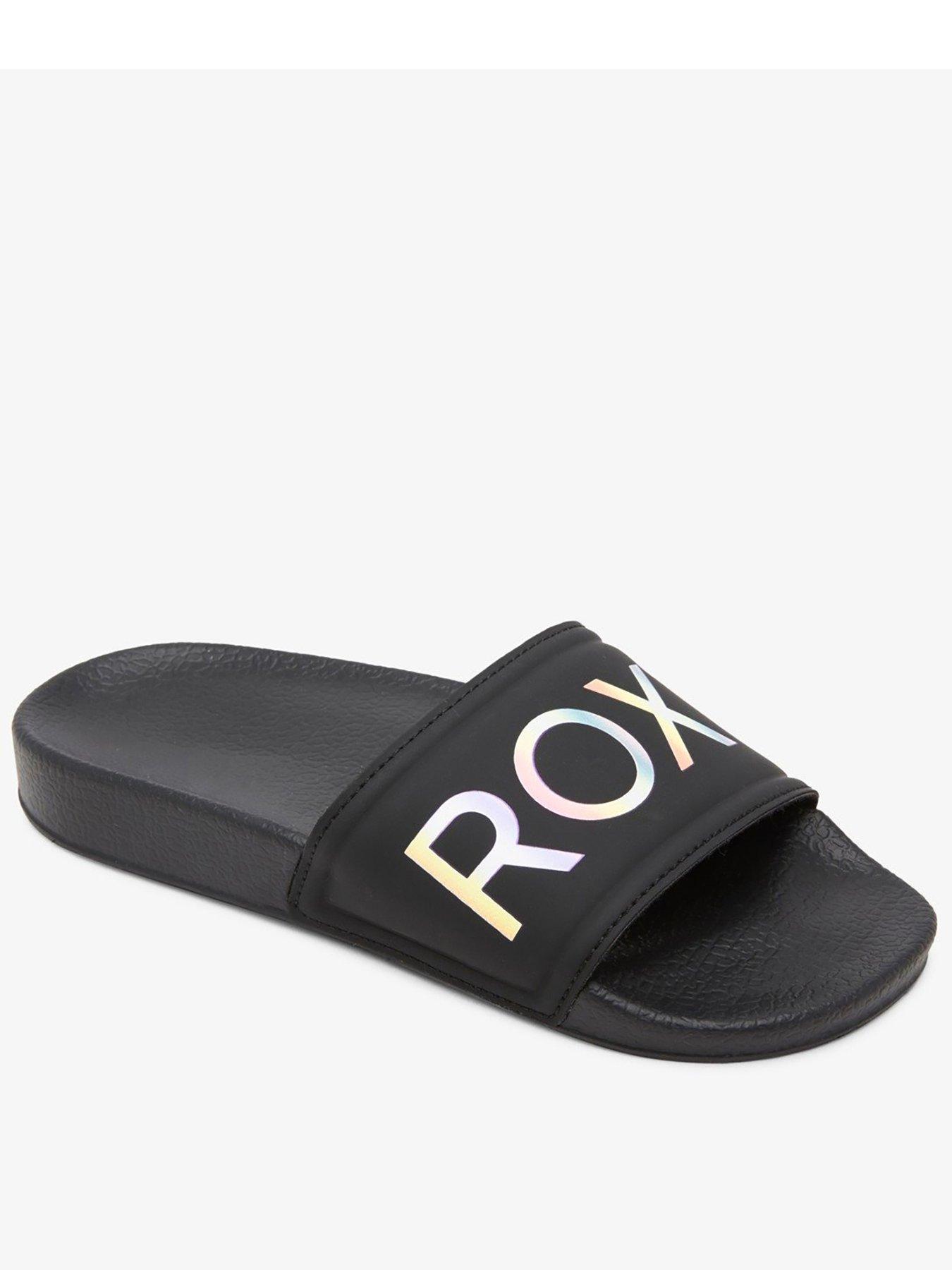 Image 1 of 4 of Roxy Girls Girl Slippy 2 Slide Sandals - Black
